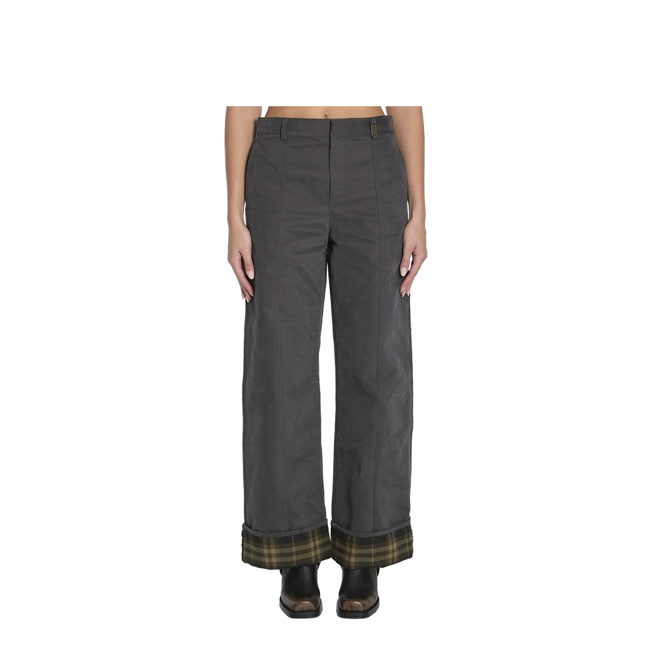 Trousers in Cotton and Nylon