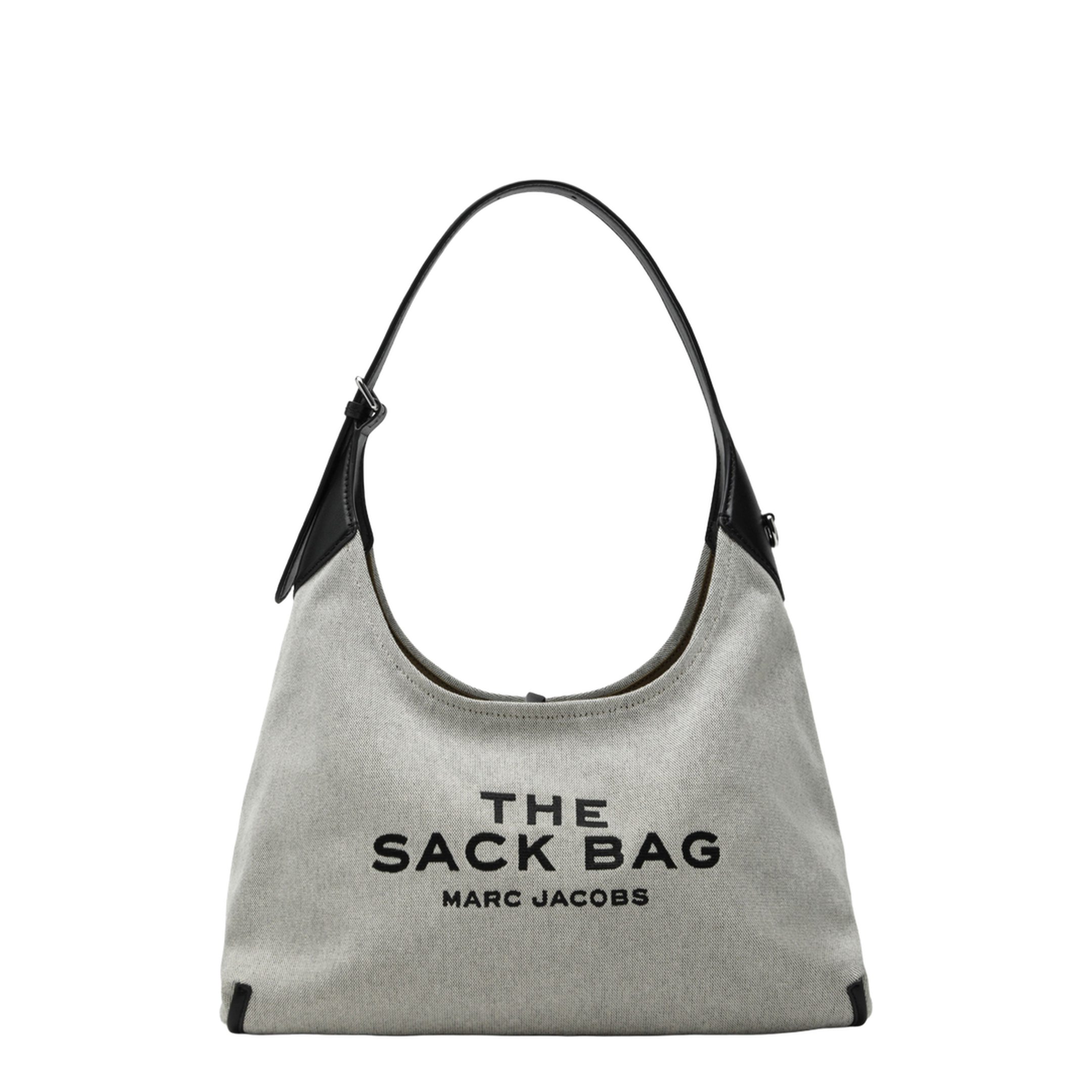 MAYFEYR - Marc Jacobs - Sack Bag Bucket Bag In Canvas And Leather Ivory/Black - 2S6HSH003H02CO117