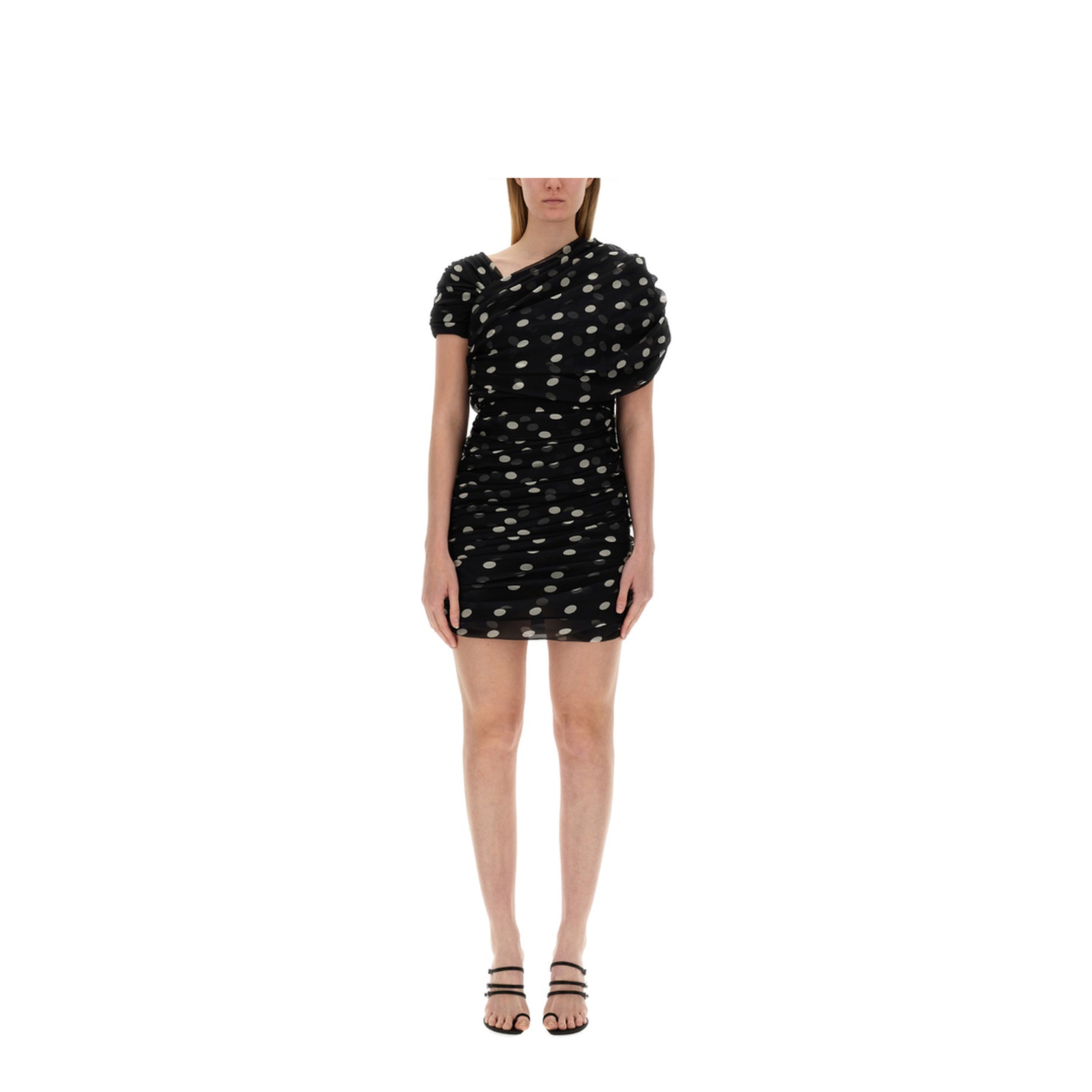 Silk Dress with Polka Dot Pattern
