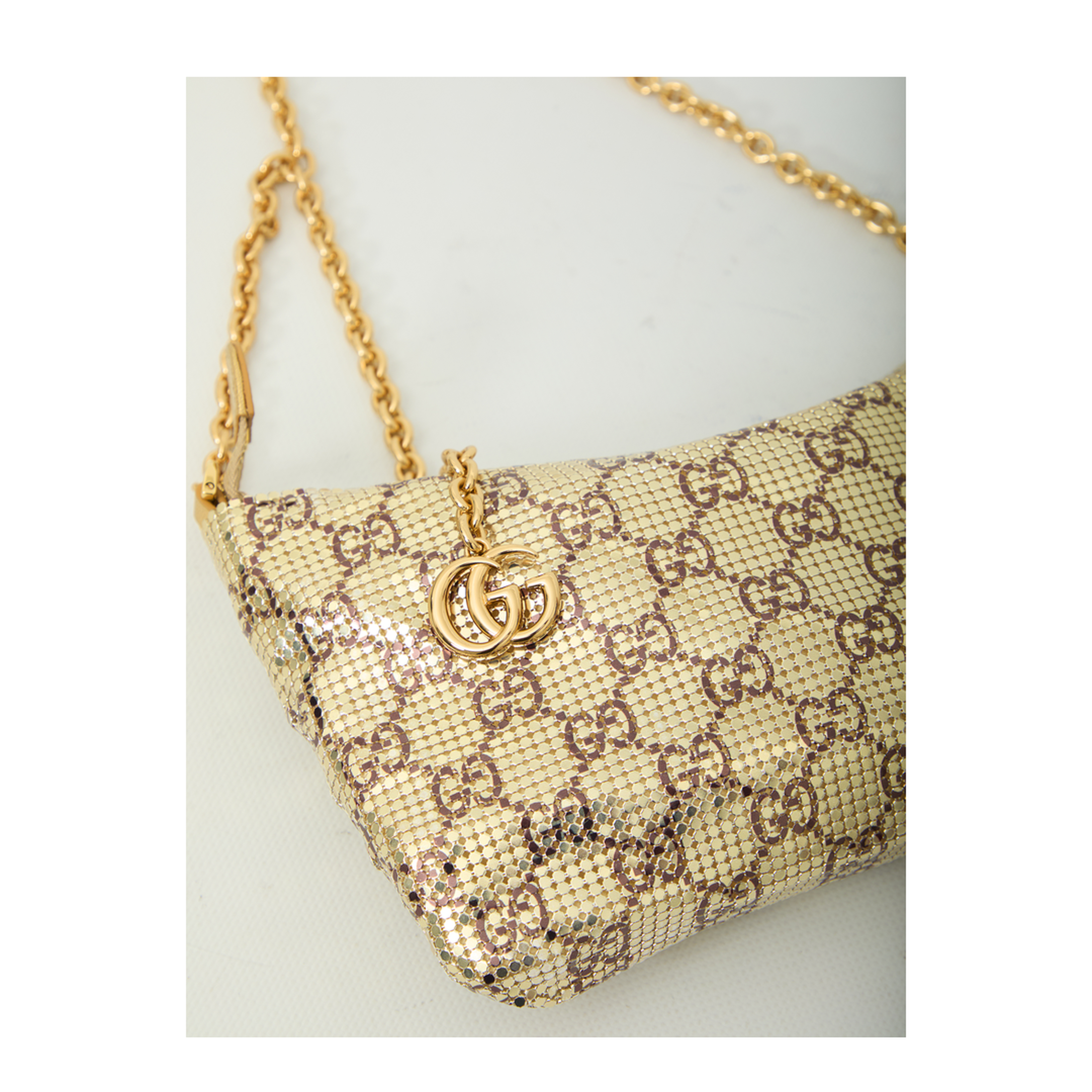 MAYFEYR - Gucci - Metallized Evening Bag With Charm - 874771GAAHE8050