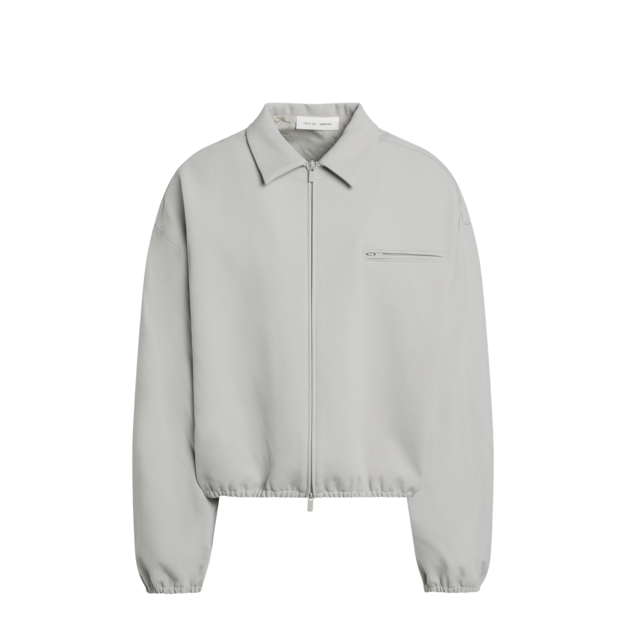 Light Grey Nylon Track Jacket