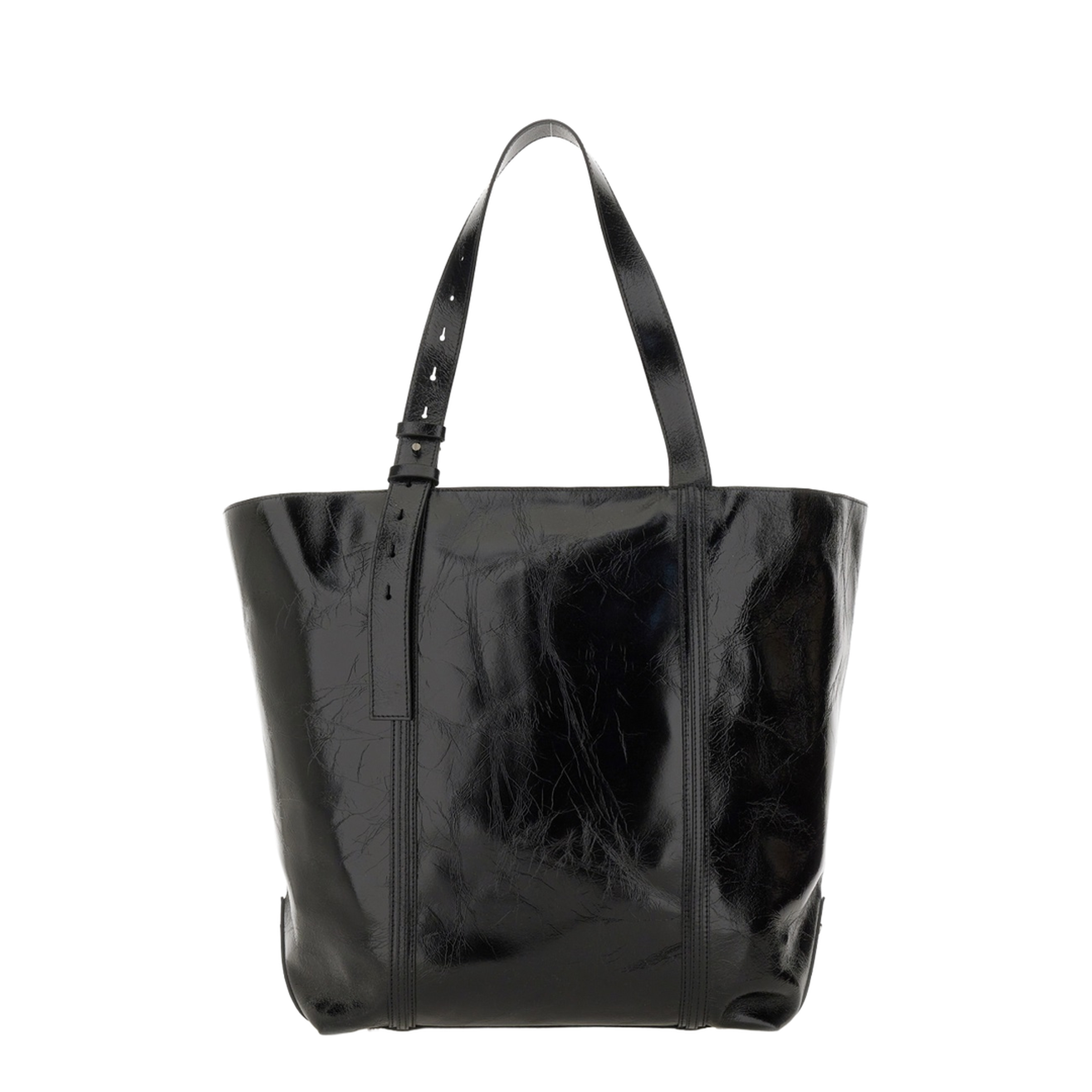 Glossy Leather Tote Bag