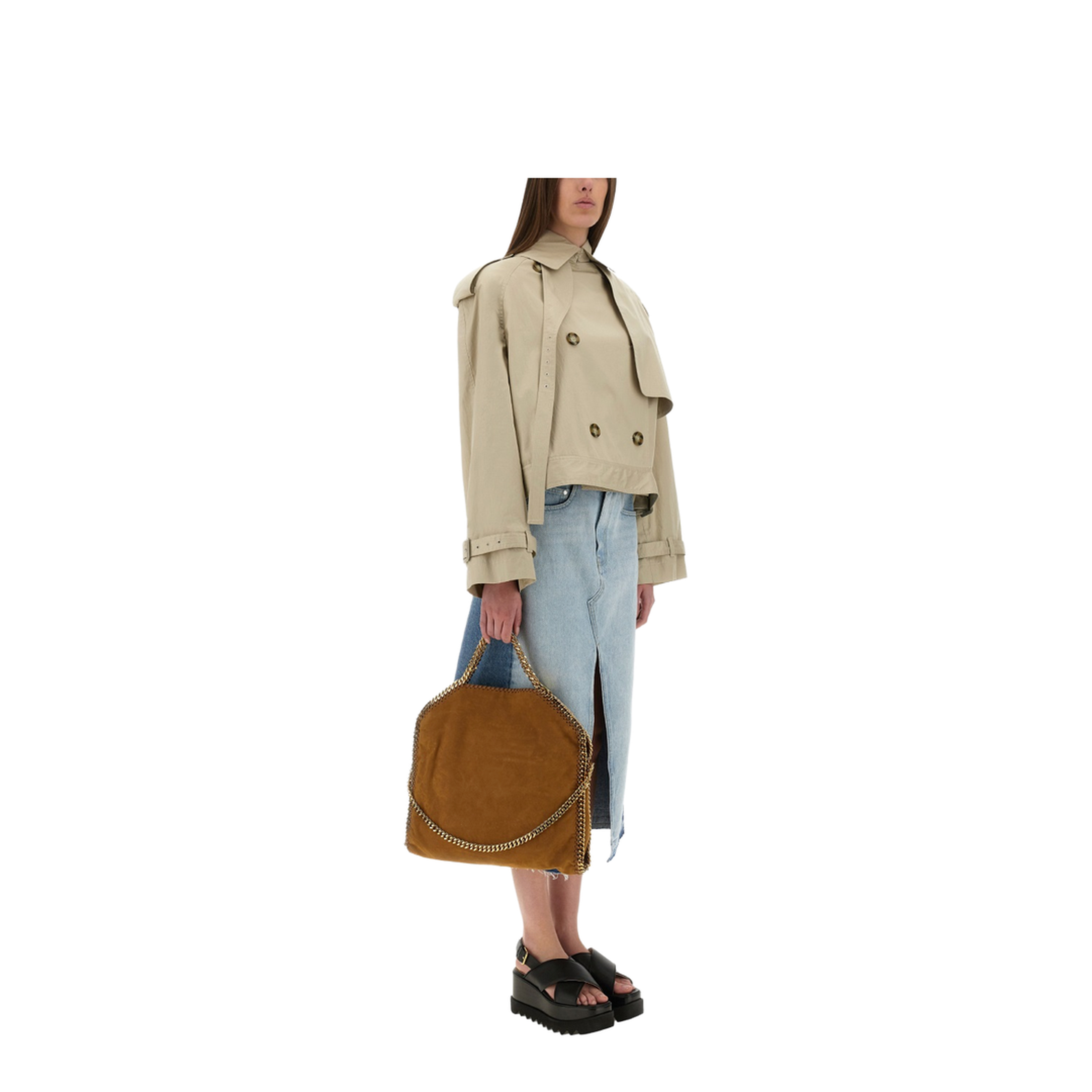 Short Trench Coat with Belt