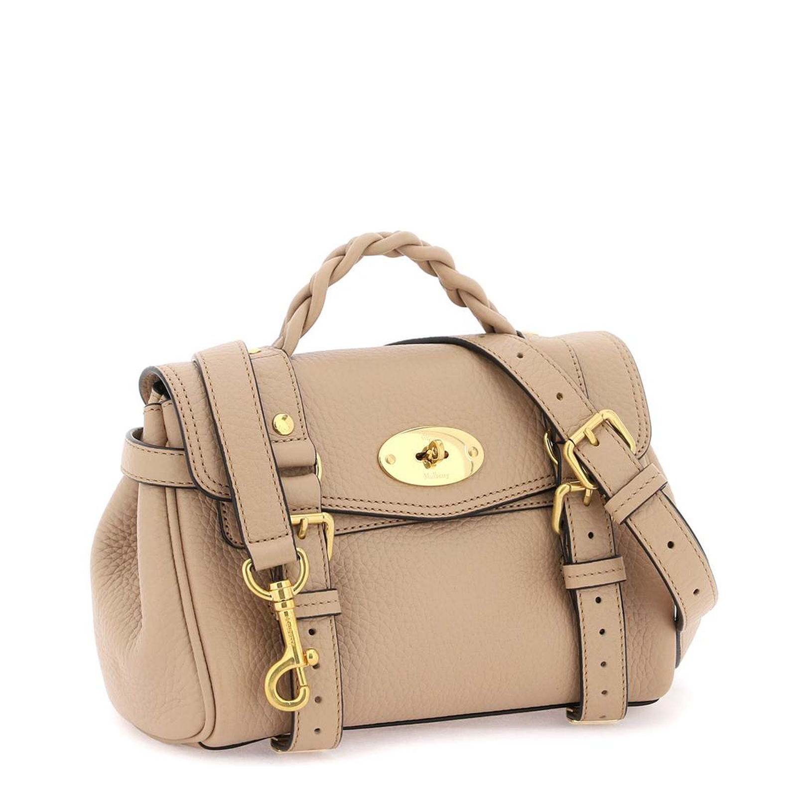 Mini Handbag With Turn Lock Closure