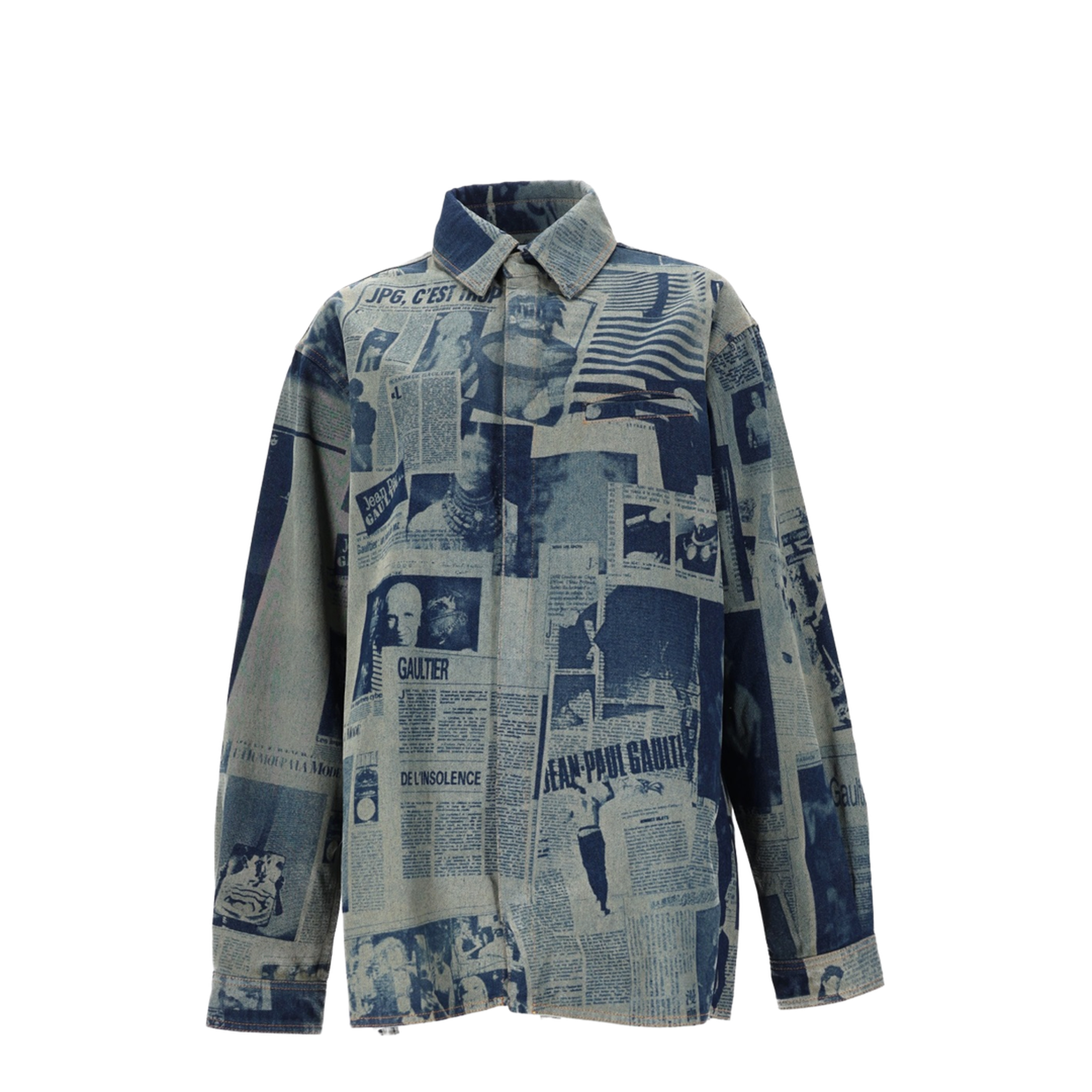 Shirt with Newspaper Print