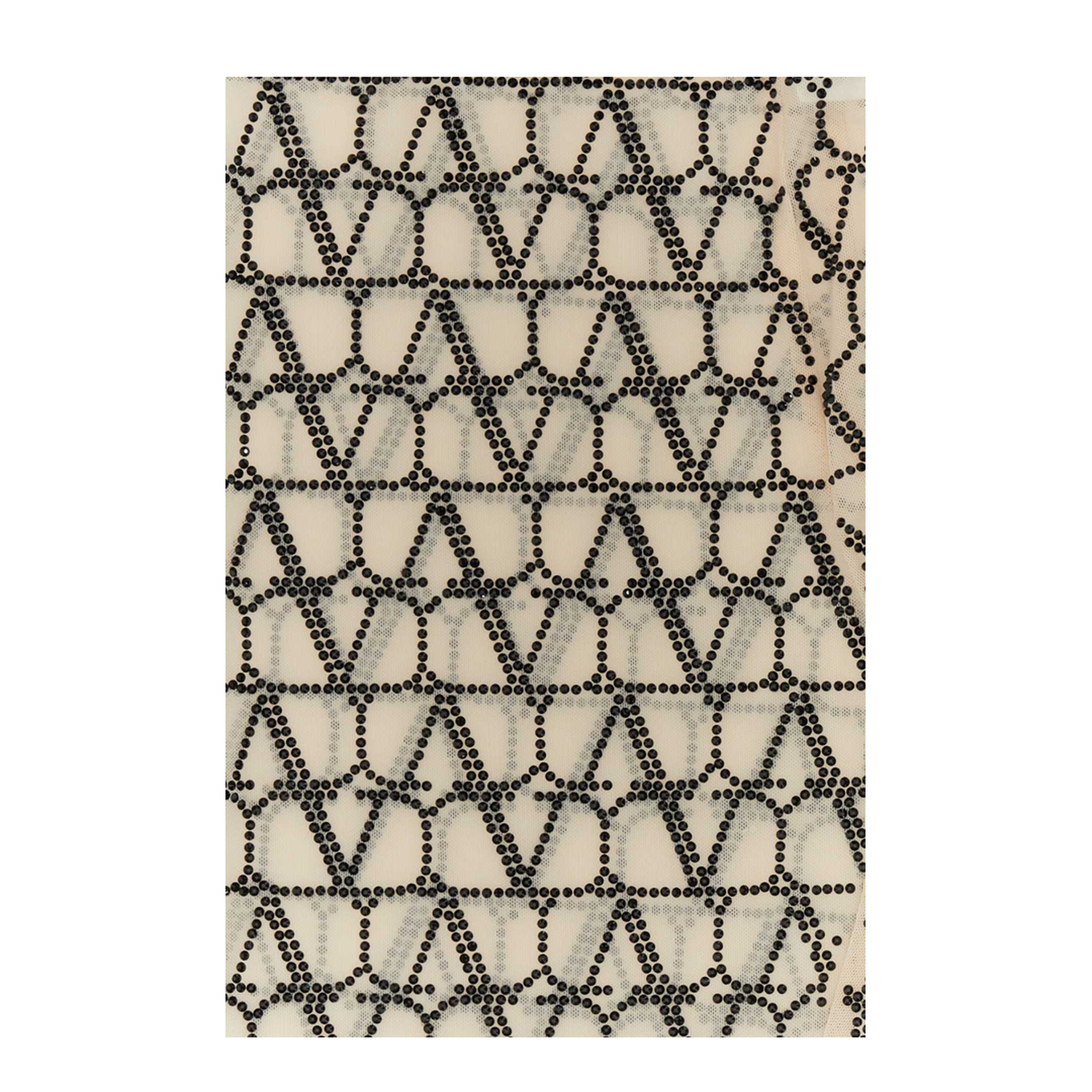 Embroidered Toile Iconographe tulle strass jersey collant