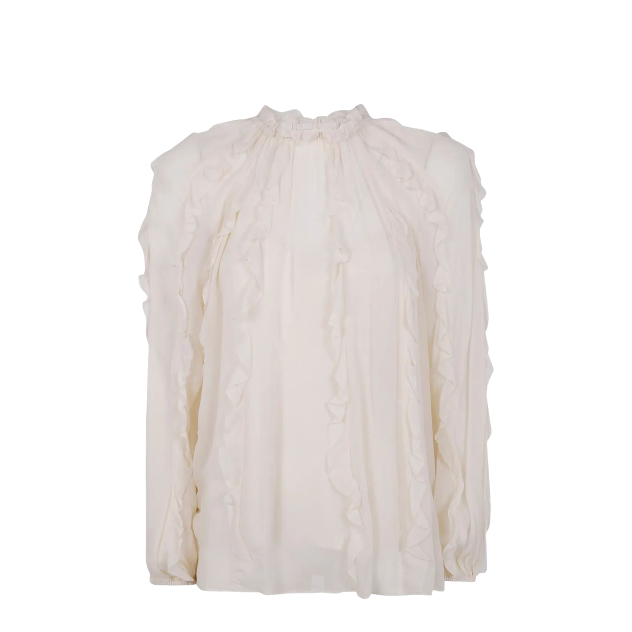 "FRILL" BILLOW BLOUSE WHITE