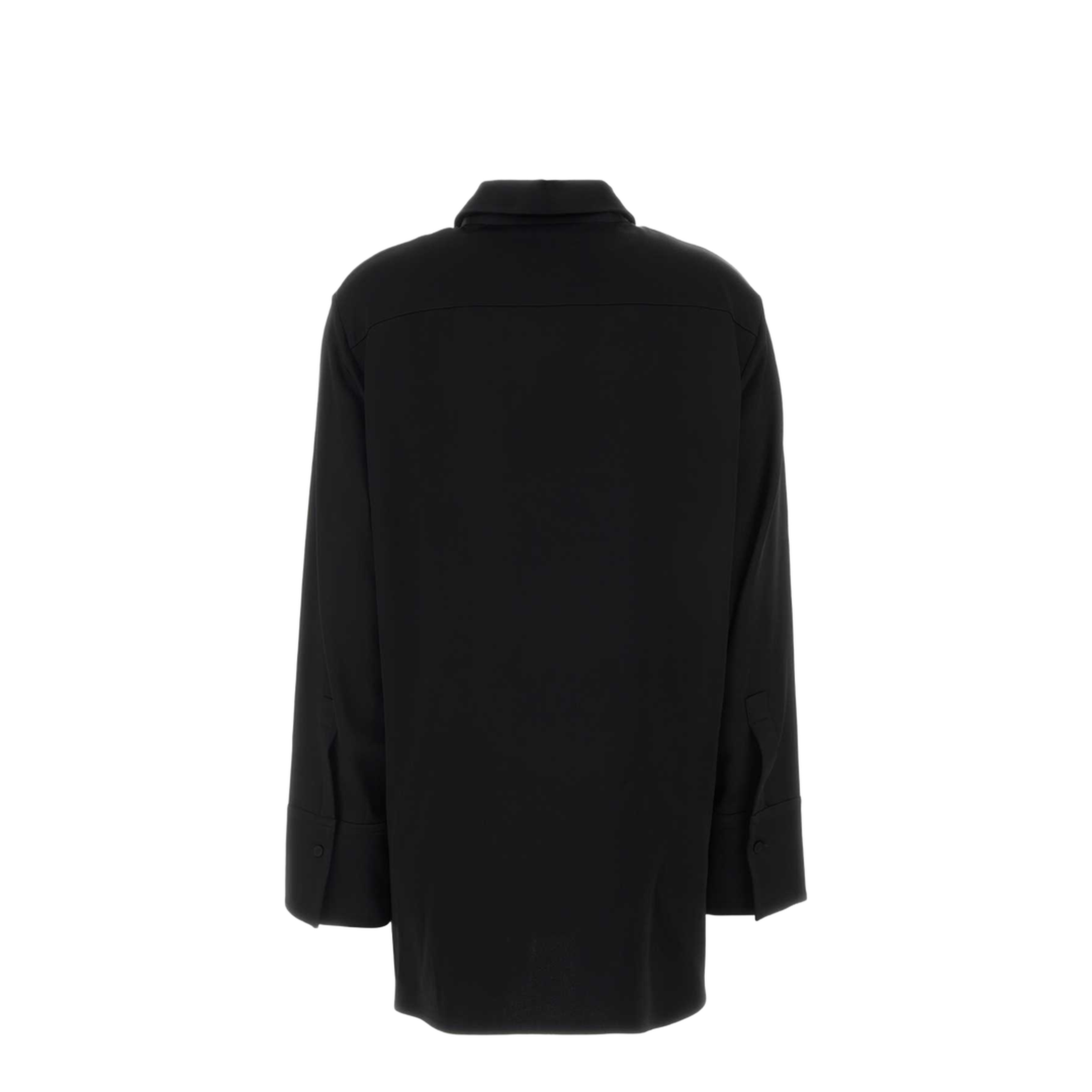 Black Satin Oversize Shirt