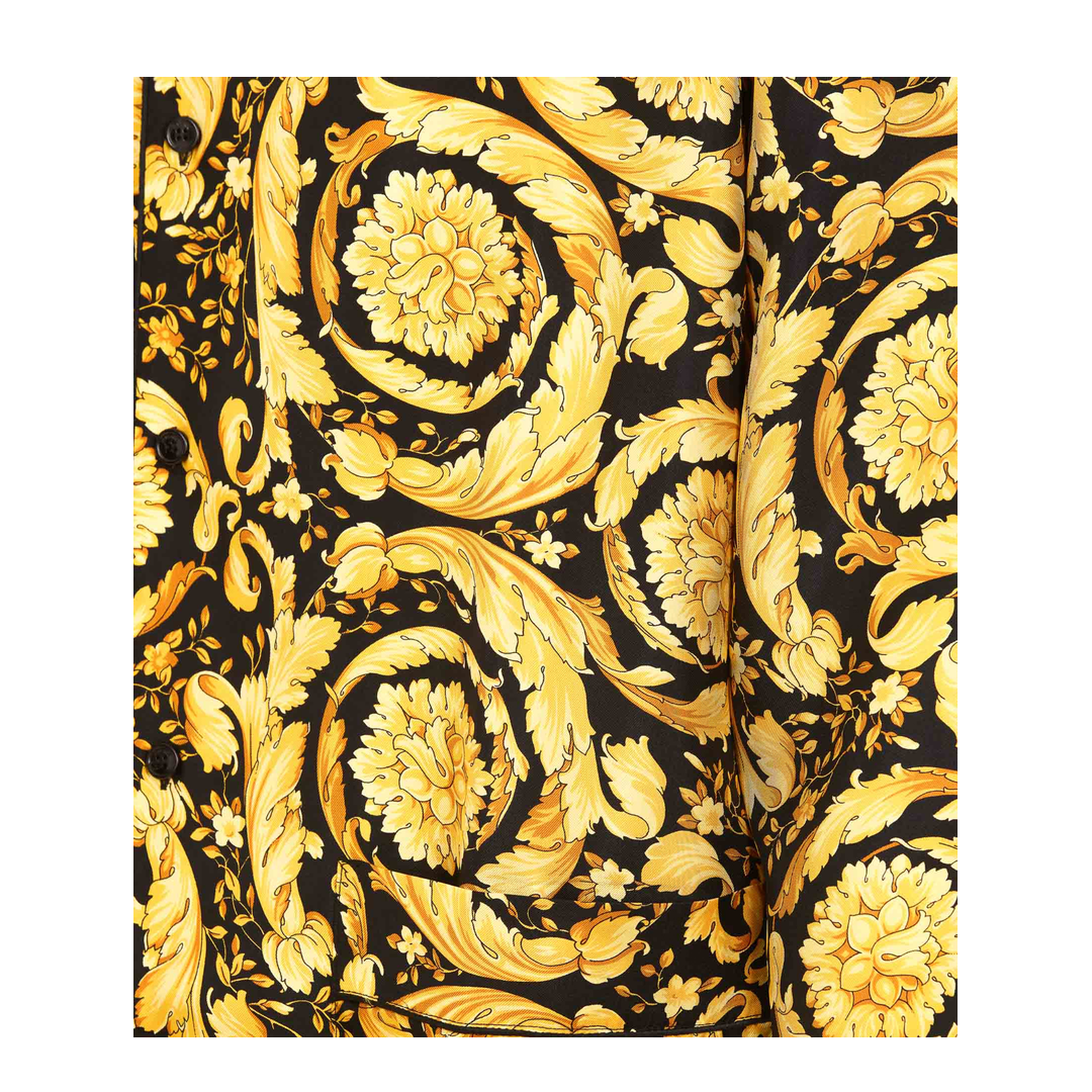 Barocco Logo Printed Silk Shirt