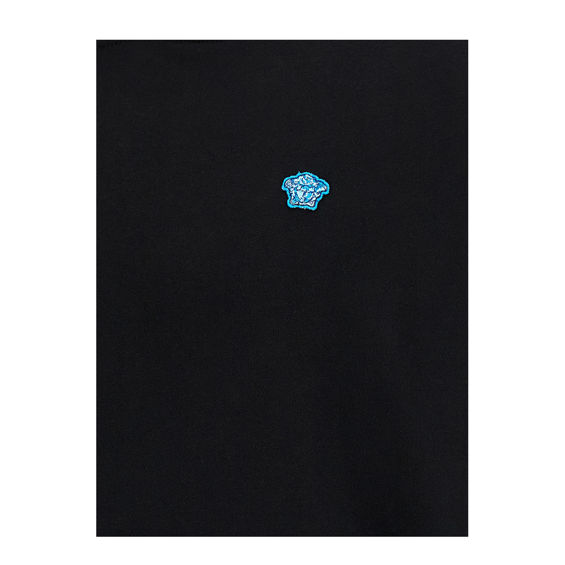 Patch Cotton Hoodie Black