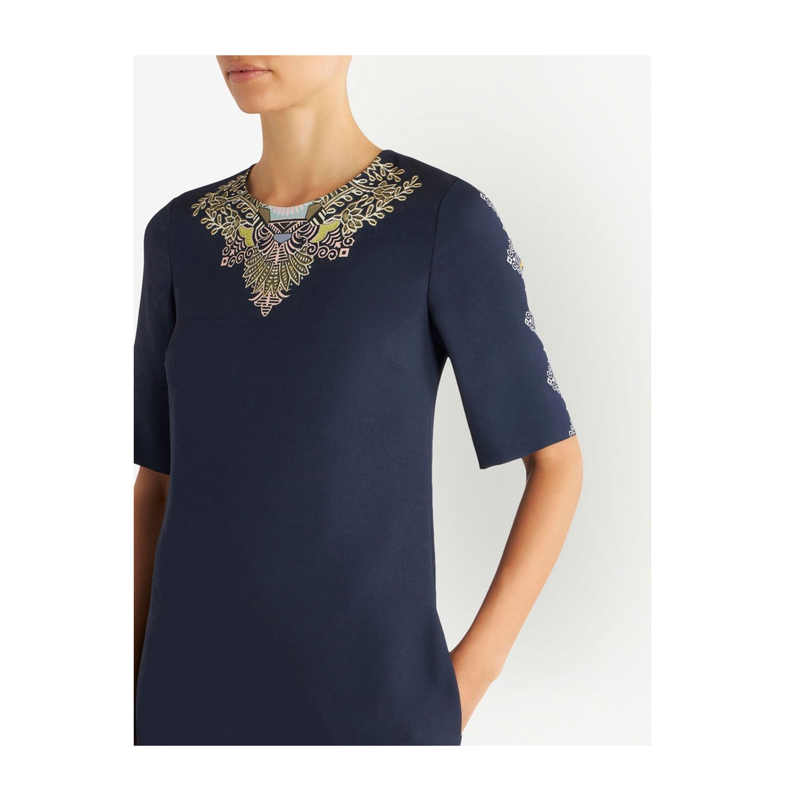Geometric Pattern Tunic Dress