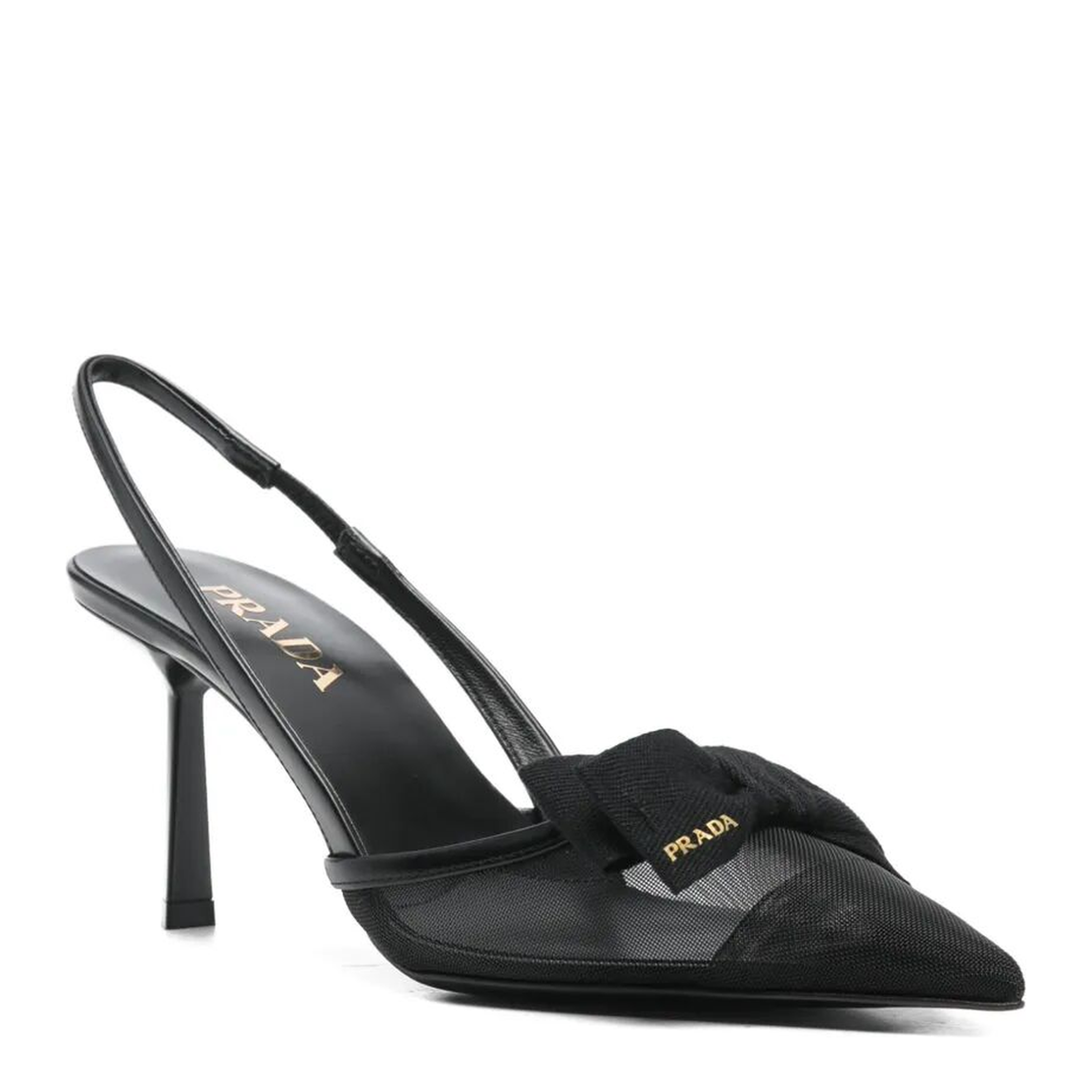 MAYFEYR - Prada - Bow Detail Mesh Slingback Pumps - 1I308OF07577TF0002