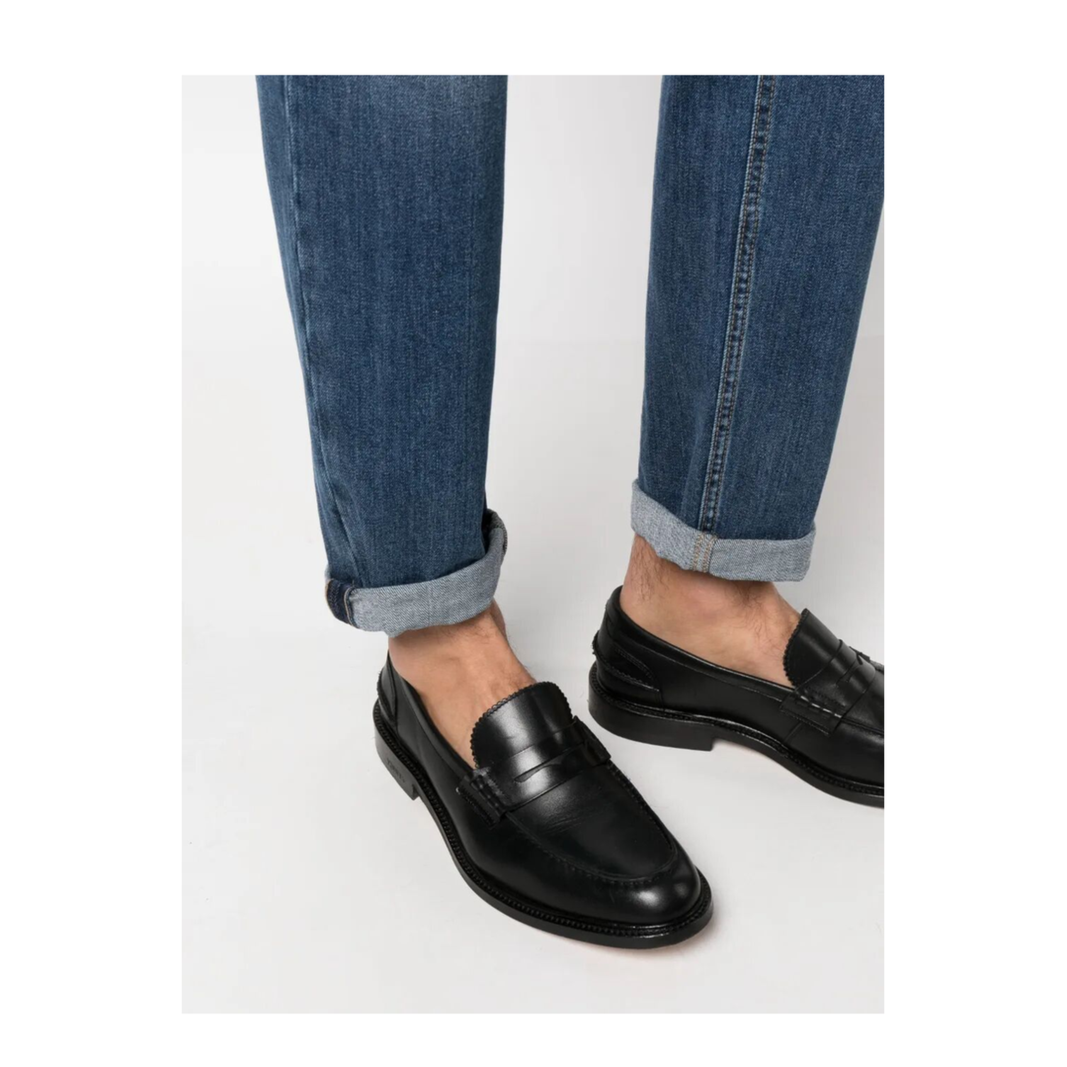 Logo Embroidery Stretch Jeans