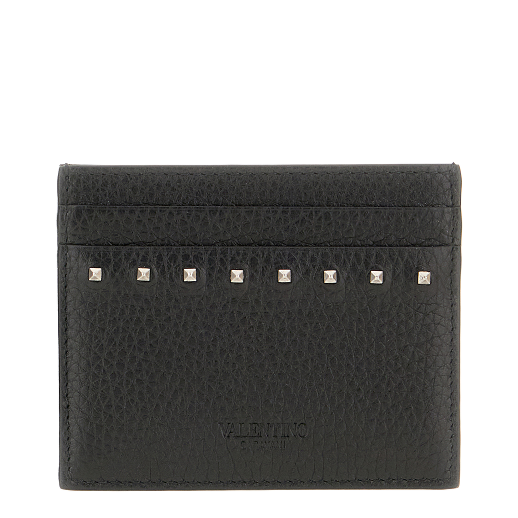 MAYFEYR - Valentino - Black Leather Card Holder - 7Y2P0AQ4PDX0NO
