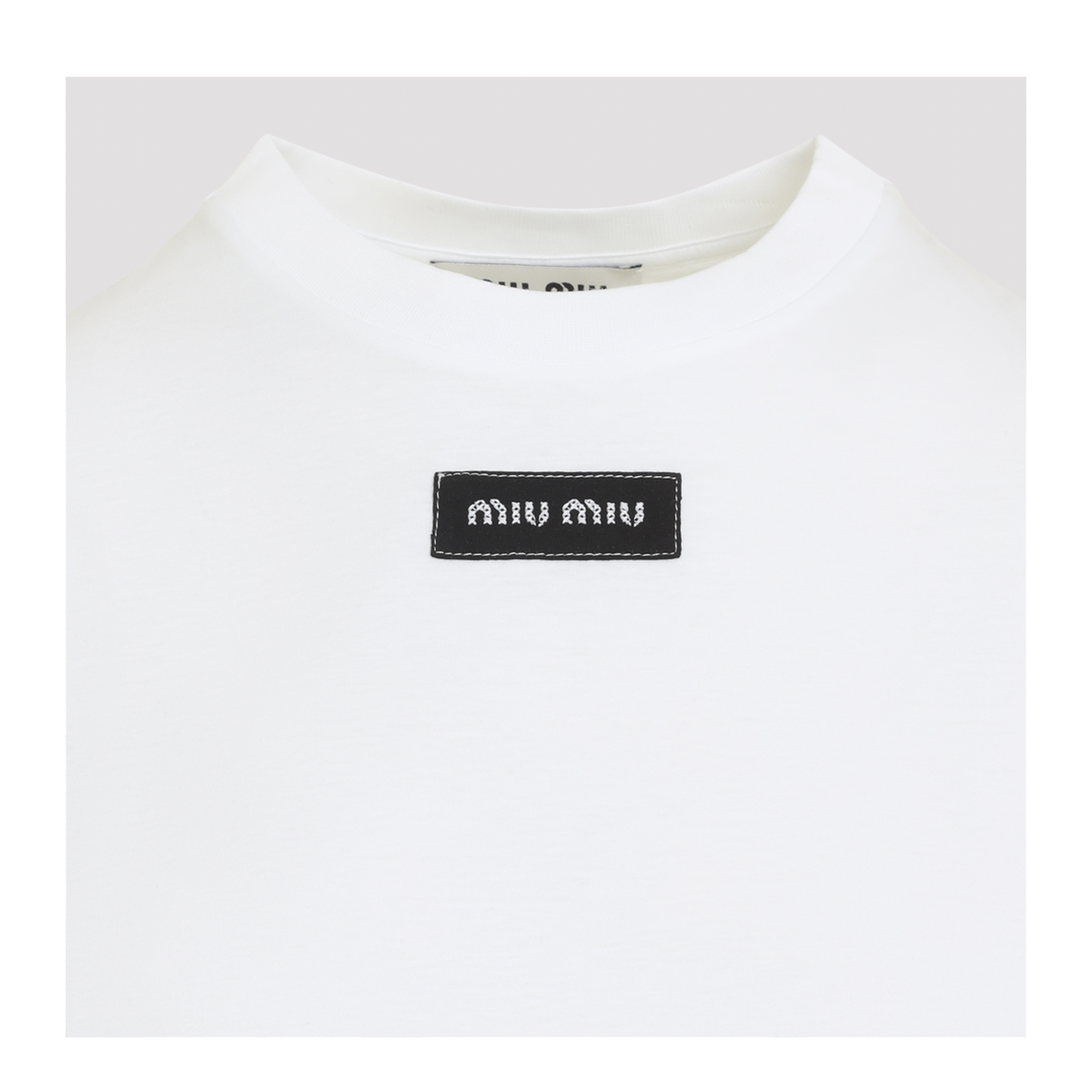 MAYFEYR - Miu Miu - Logo Patch T-Shirt - MJNA45SOOO6398