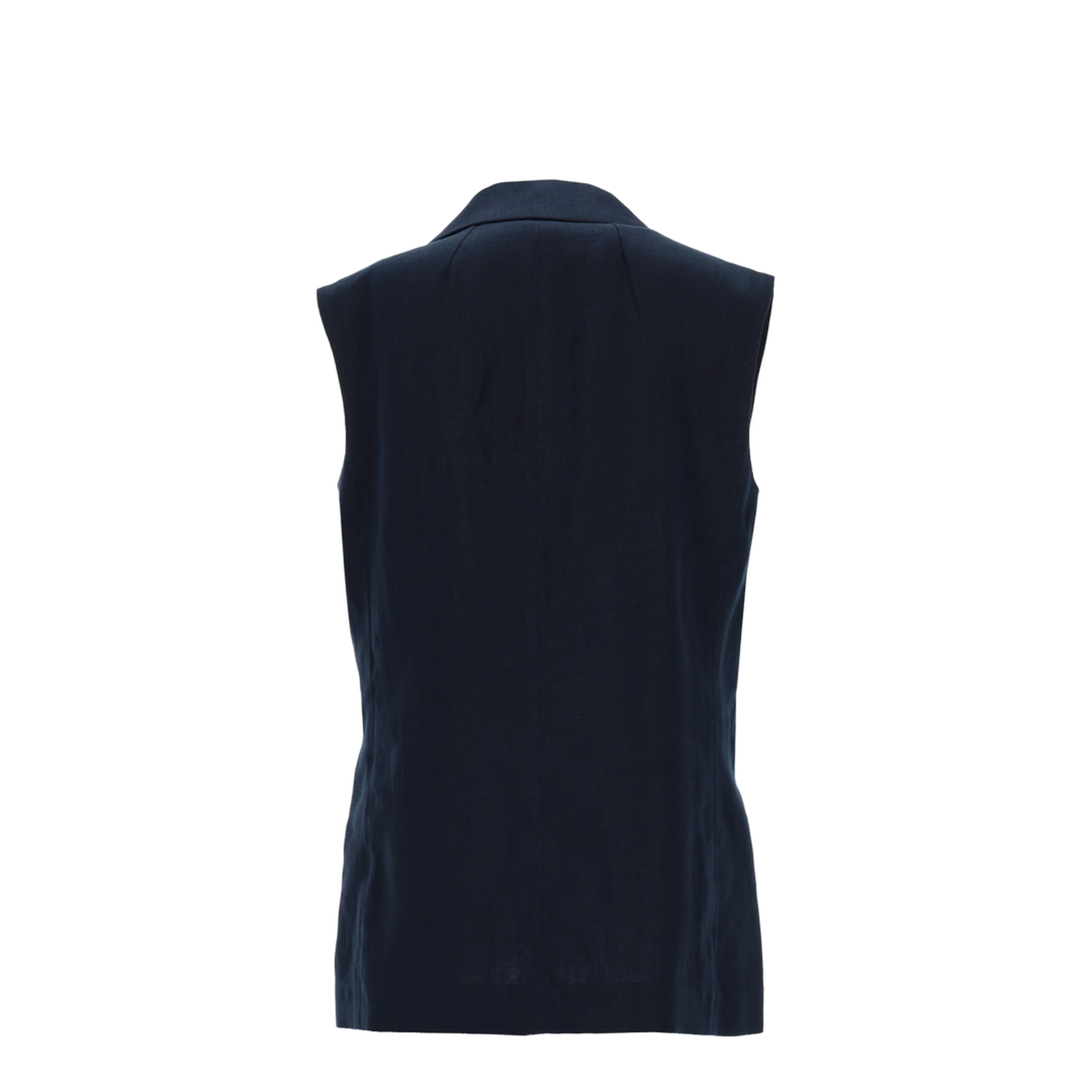 MAYFEYR - Max Mara - Double-Breasted Linen Mat Vest - 2619151013600437004