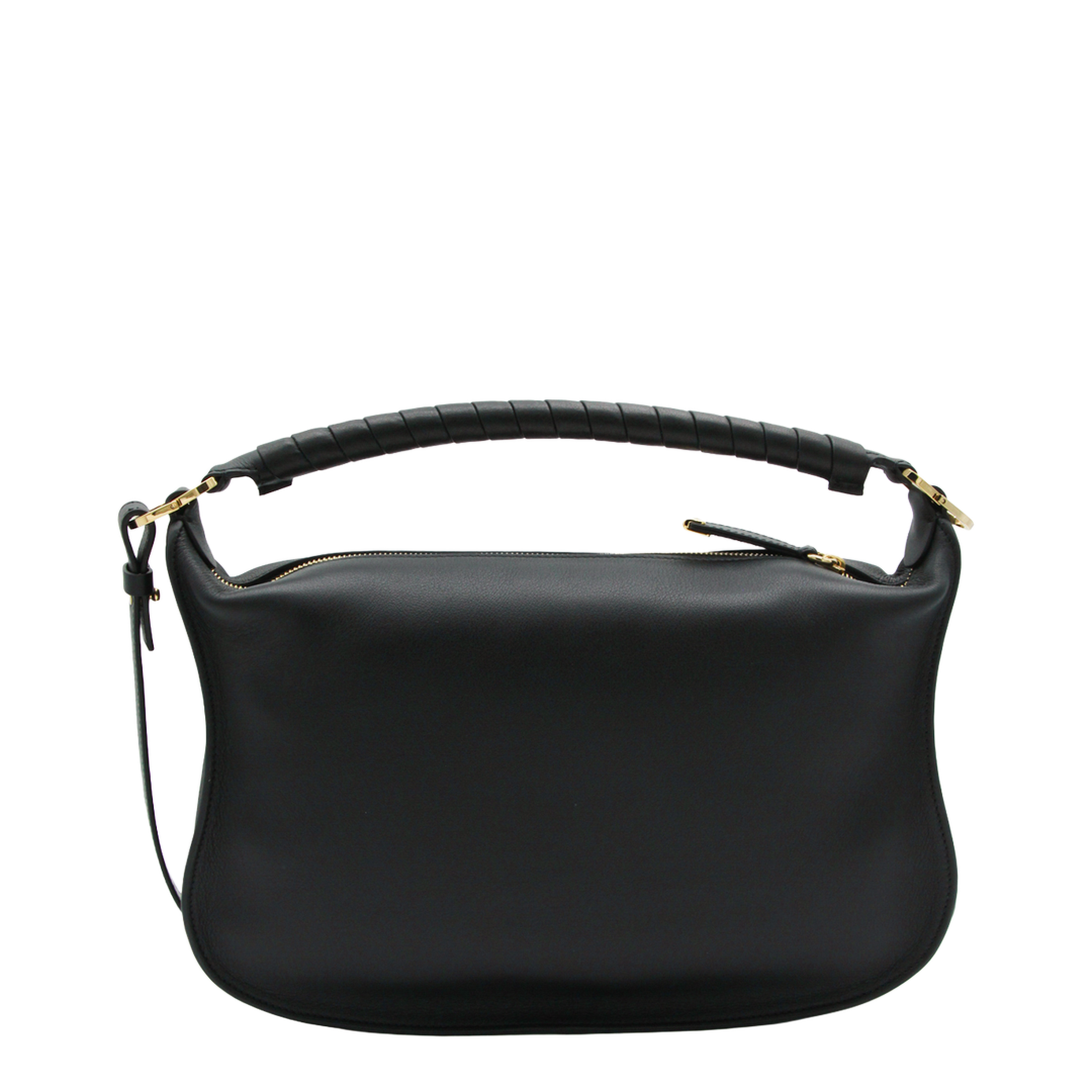 Marcie Small Calfskin Shoulder Bag - Black