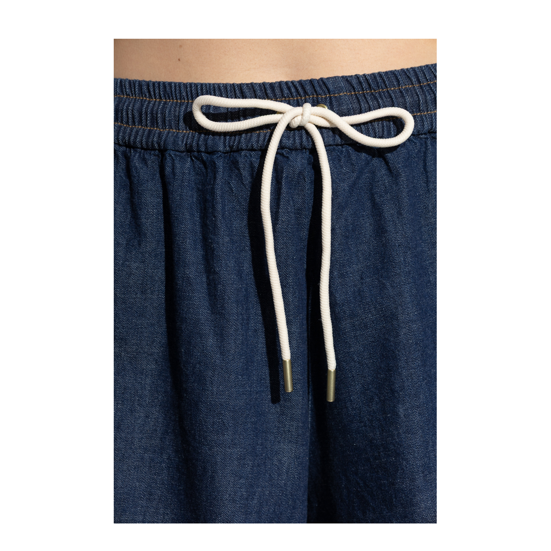 Denim Shorts with Fringes