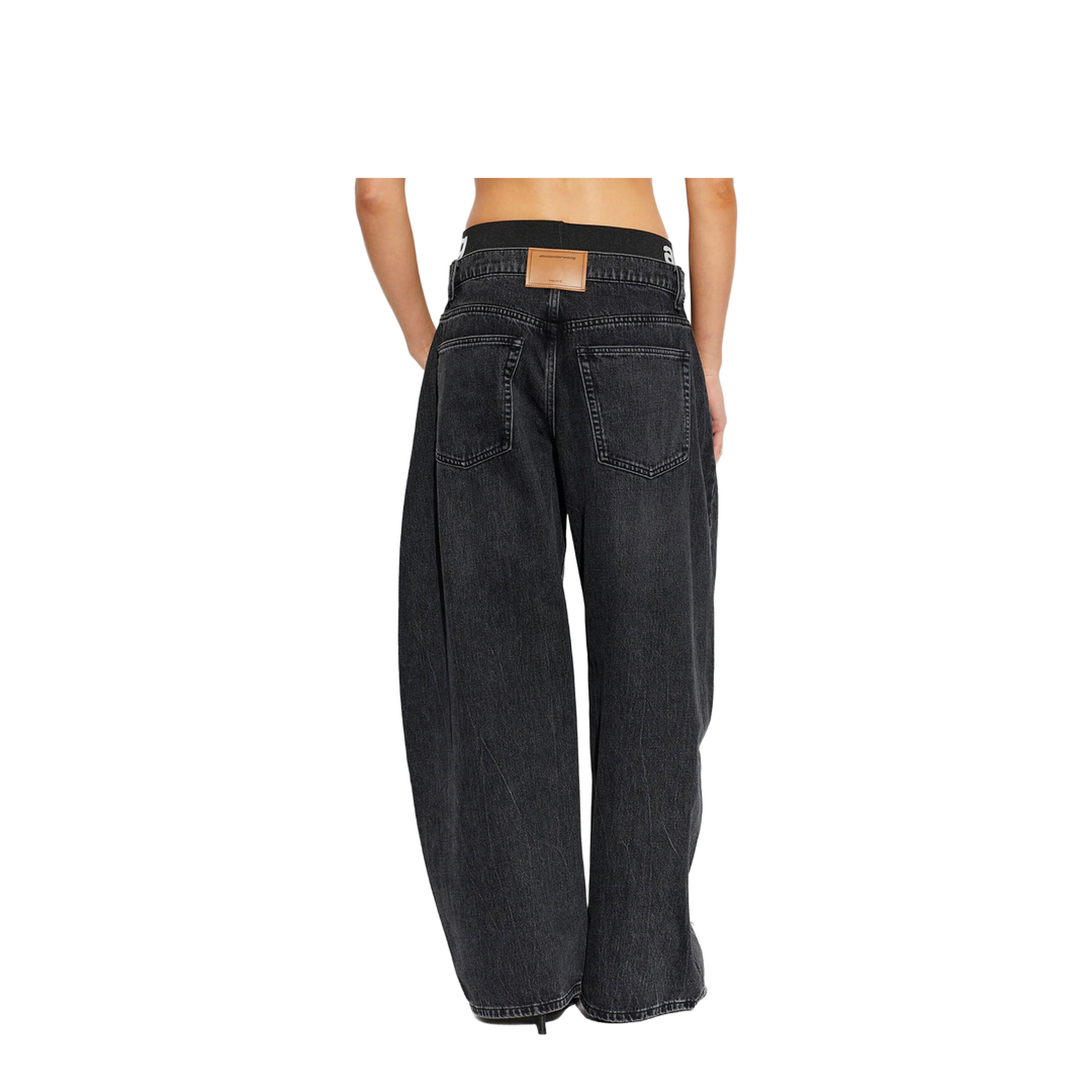 MAYFEYR - Alexander Wang - Blow-Up Jeans With Logo Bike Short Waistband - 4DC3264301
