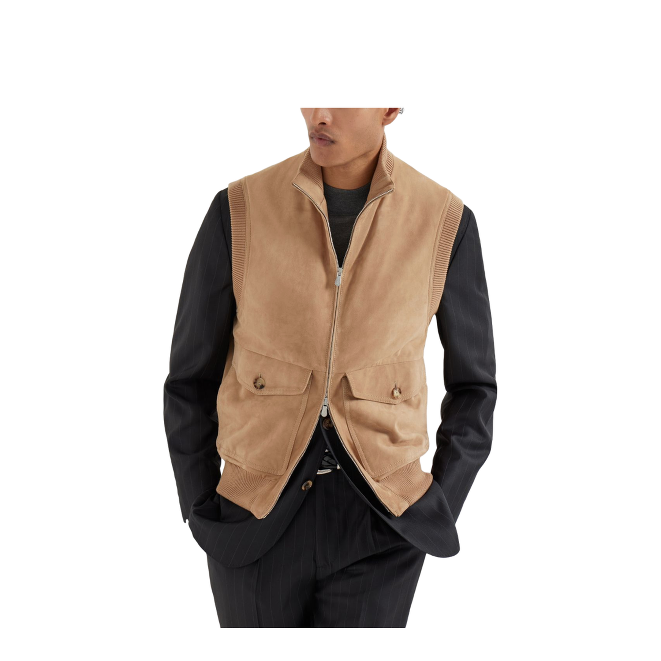Suede Padded Gilet