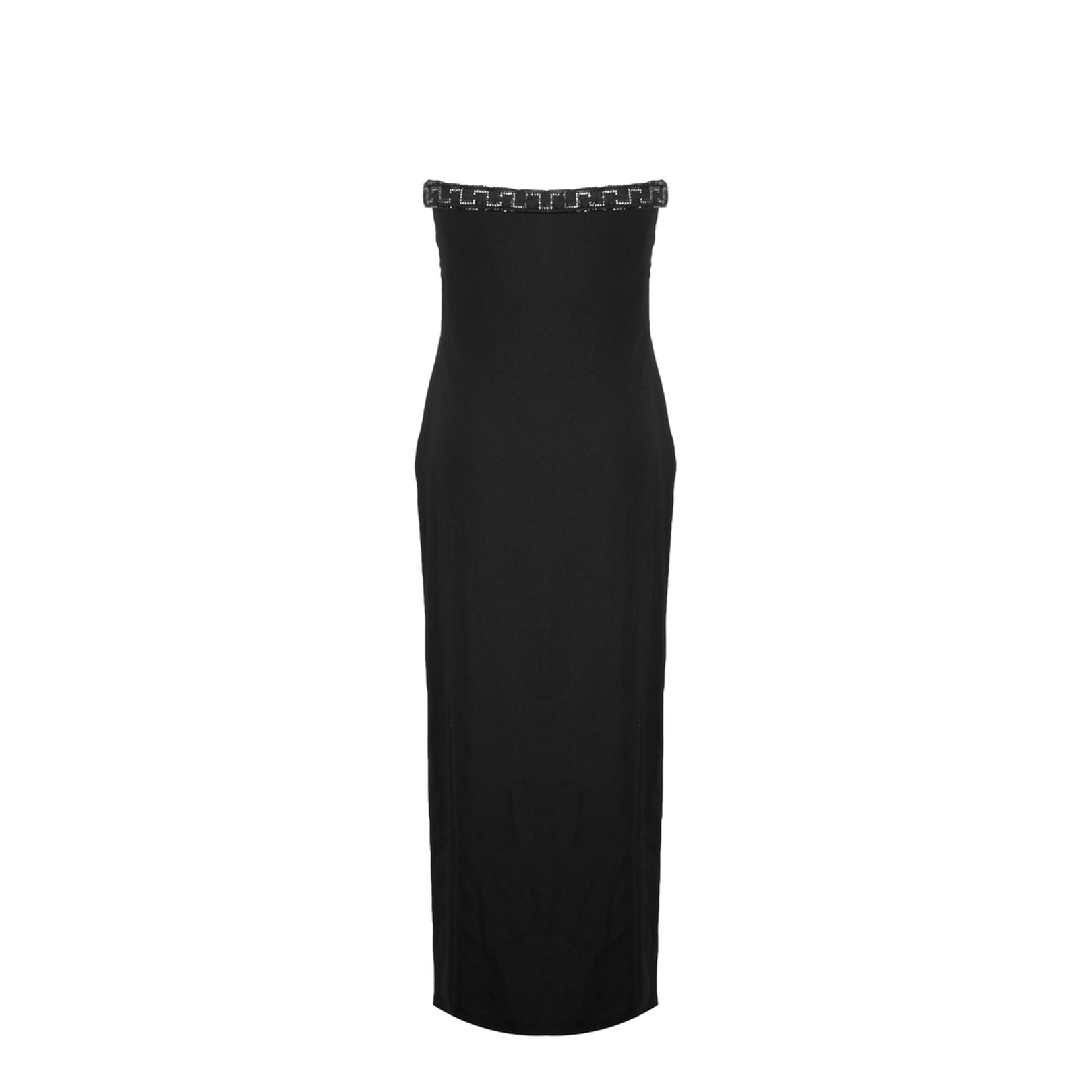 Black Stretch Viscose Long Dress