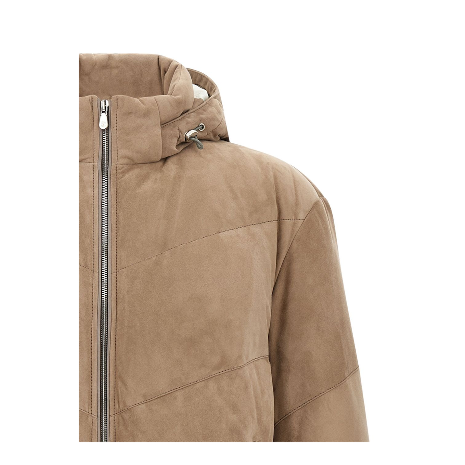 Leather Short Down Jacket