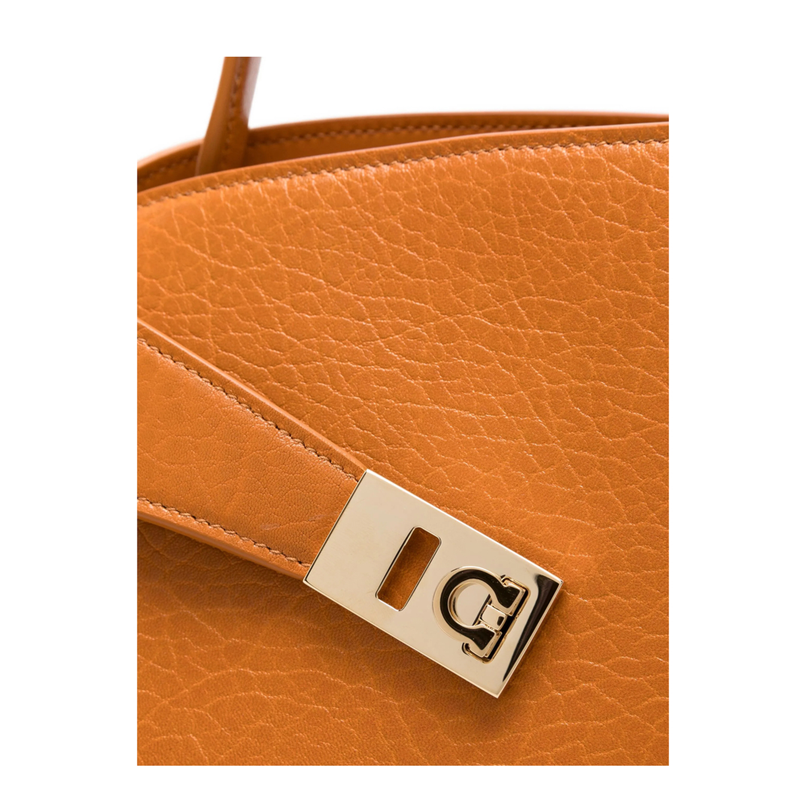 Single Handle Design with Gold Gancini Buckle