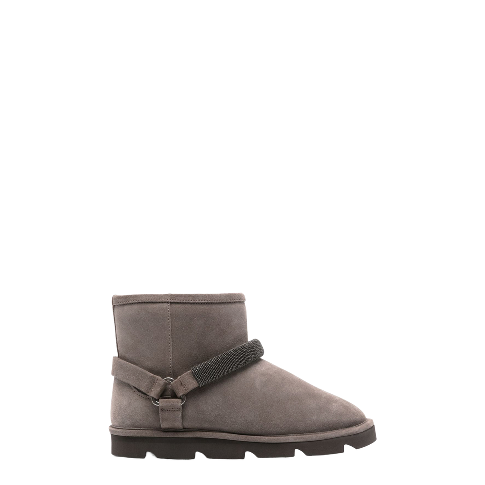 Monili-strap Suede Ankle Boots