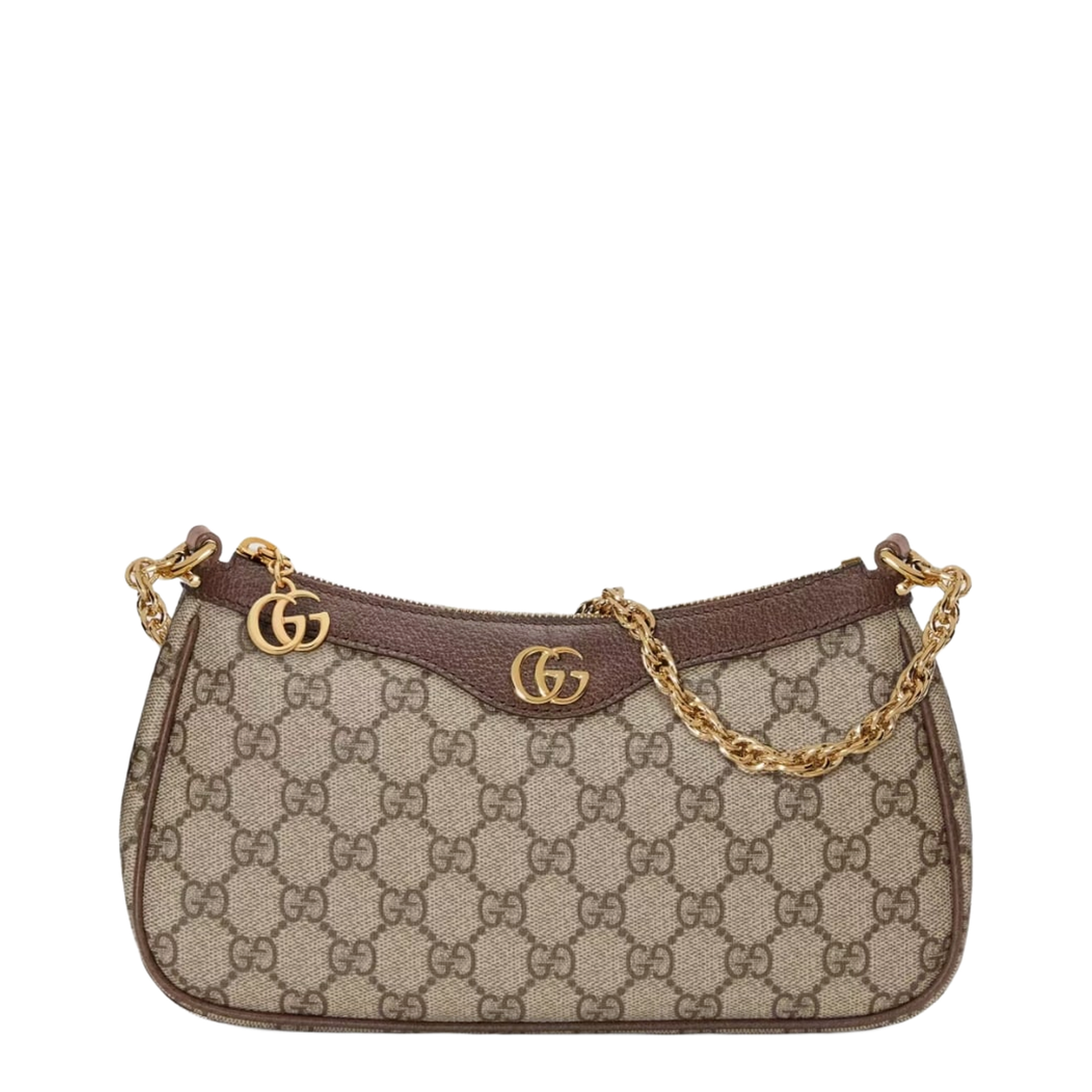 Ophidia Mini Leather Bag - Brown