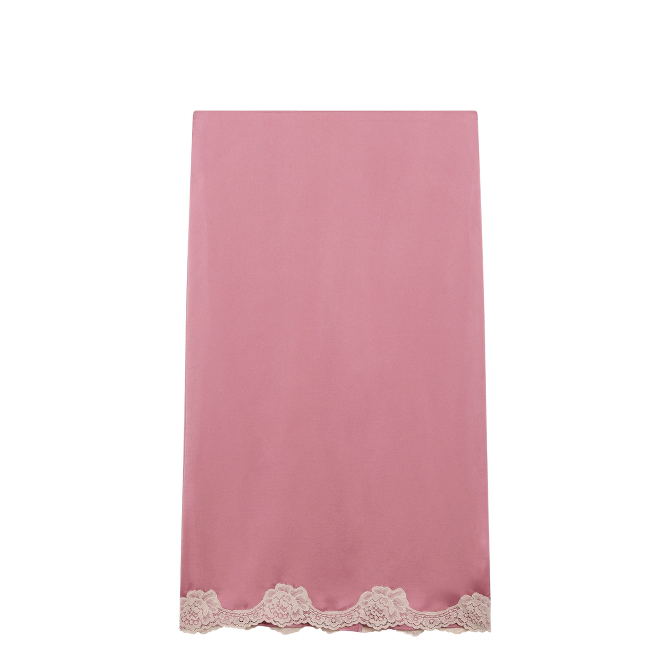 MAYFEYR - Valentino - Pink Cady Midi Skirt With Lace Details - 8B0RAF309VQO45