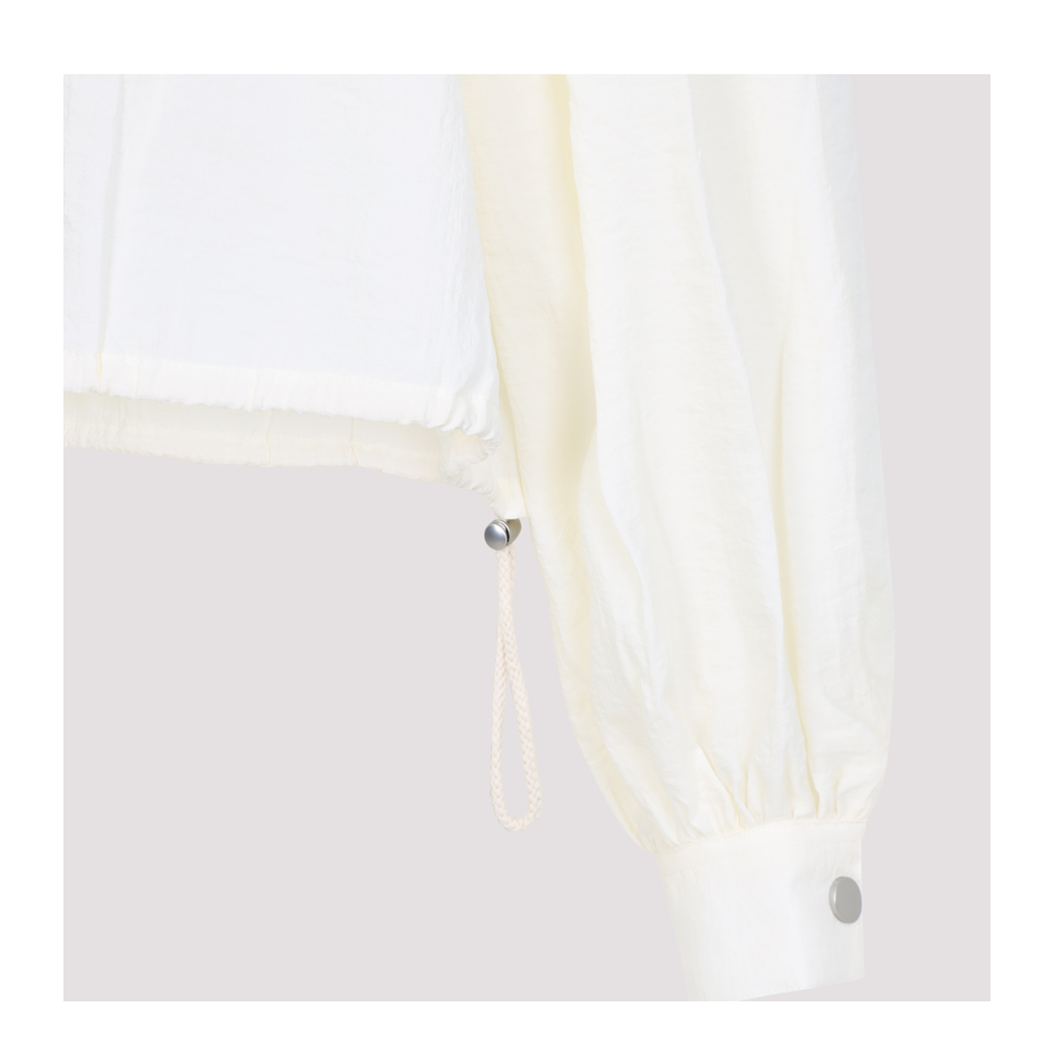 MAYFEYR - CO - Milk White Gathered Shirt - 1122WBRN112