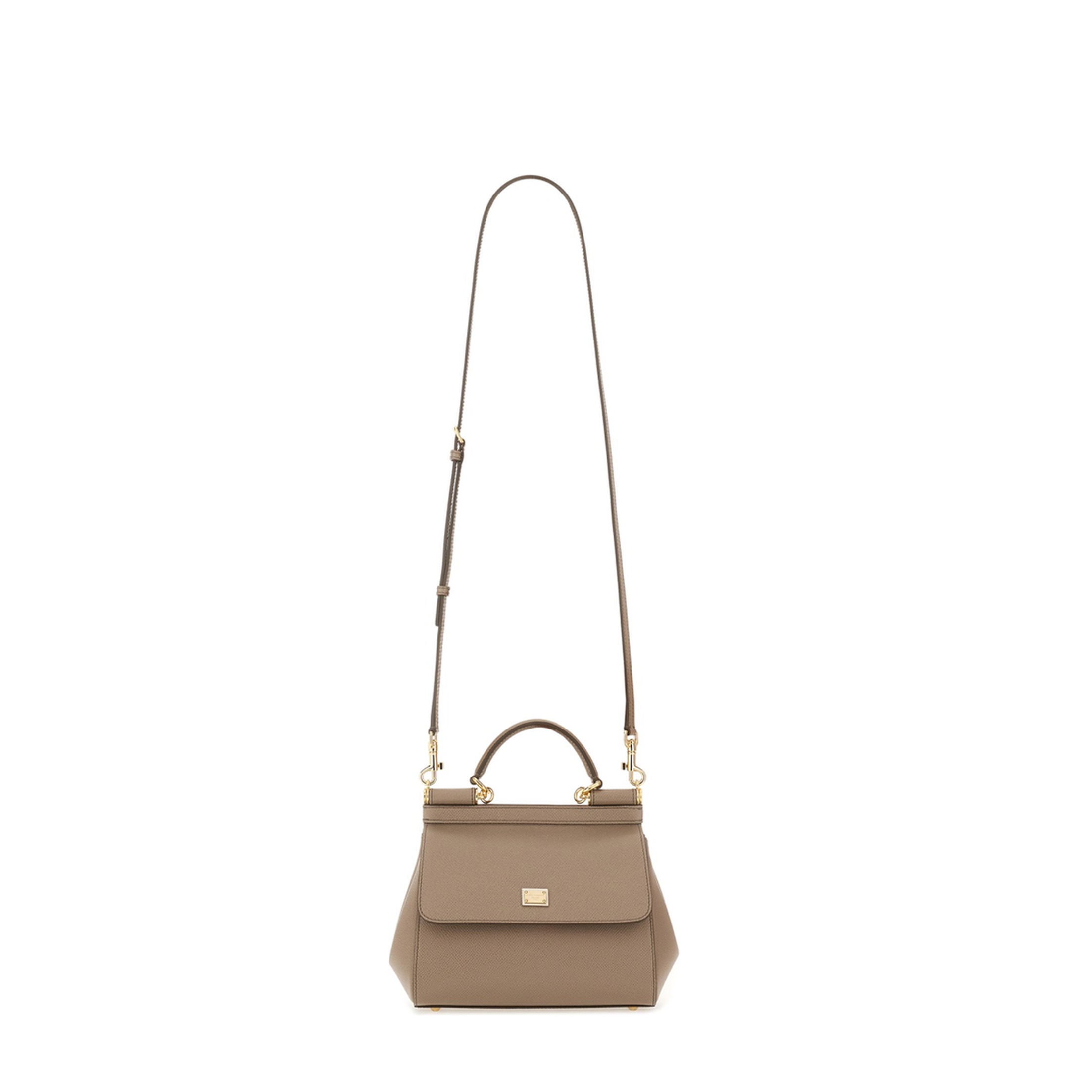 Sicily Medium Calfskin Handbag - Fango