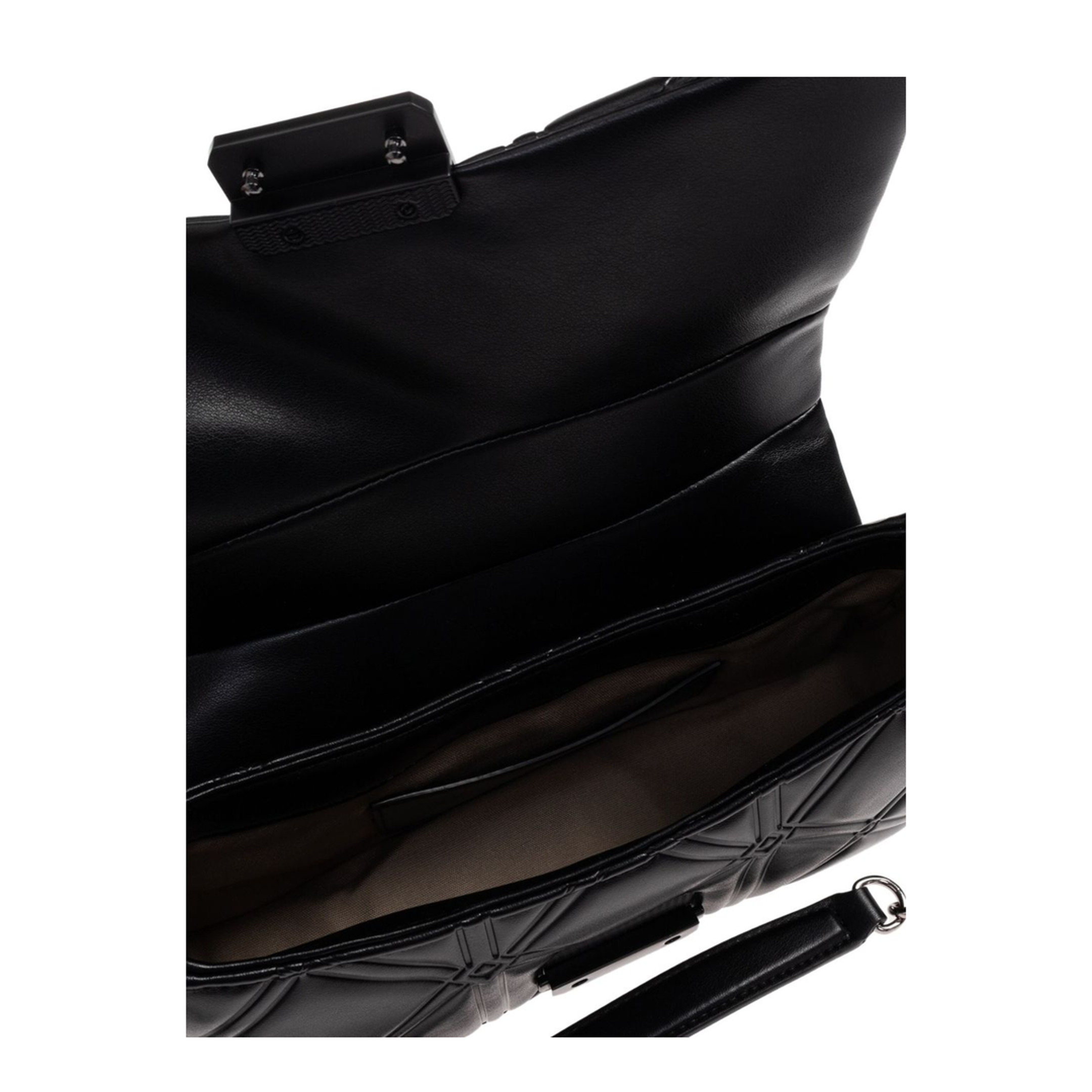 Cassandra Small Imitation Leather Shoulder Bag - Nero