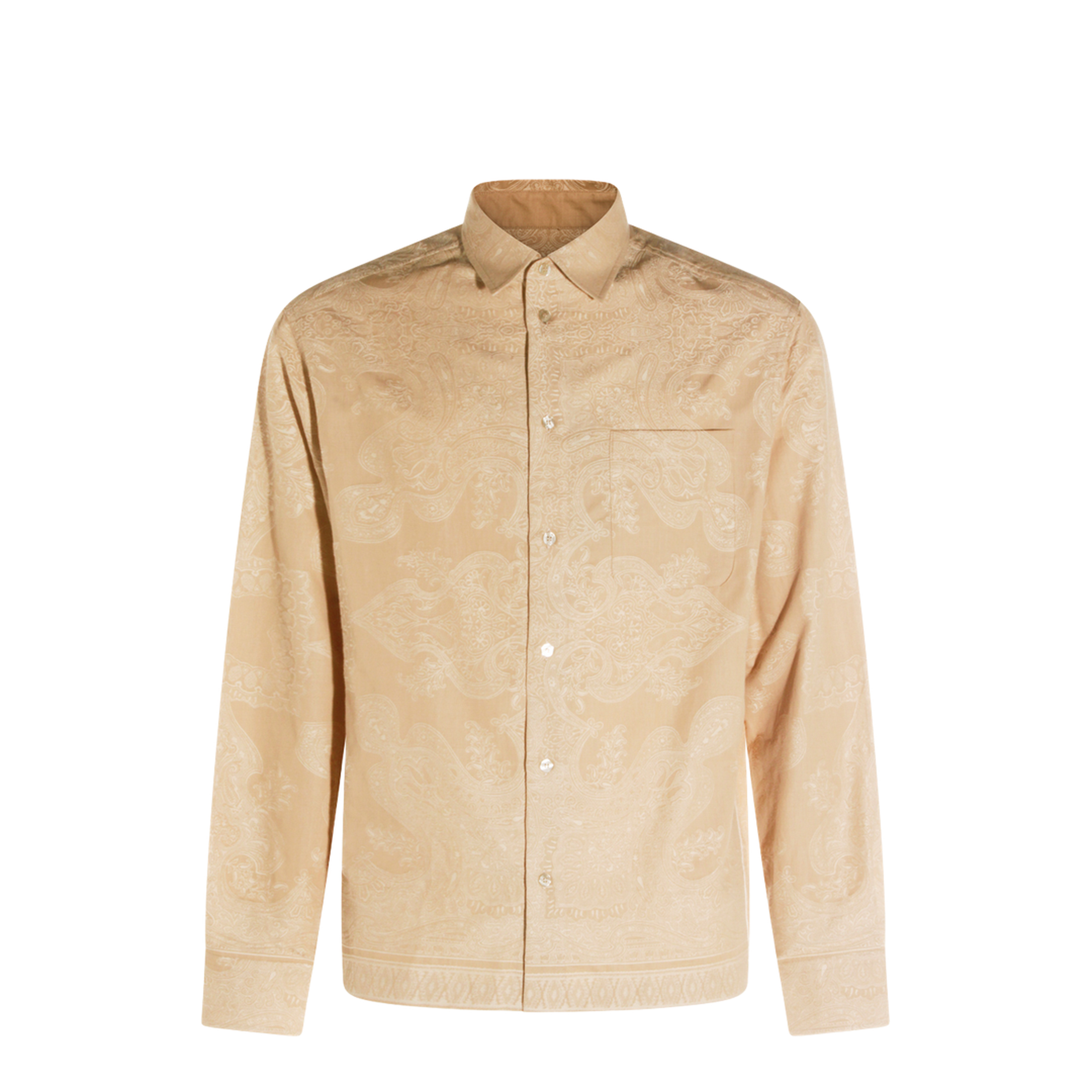 Paisley Cotton Jacquard Shirt Sand