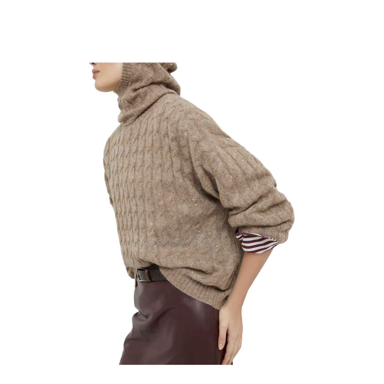 Sesame Beige Crew Neck Long Sleeve Jumper