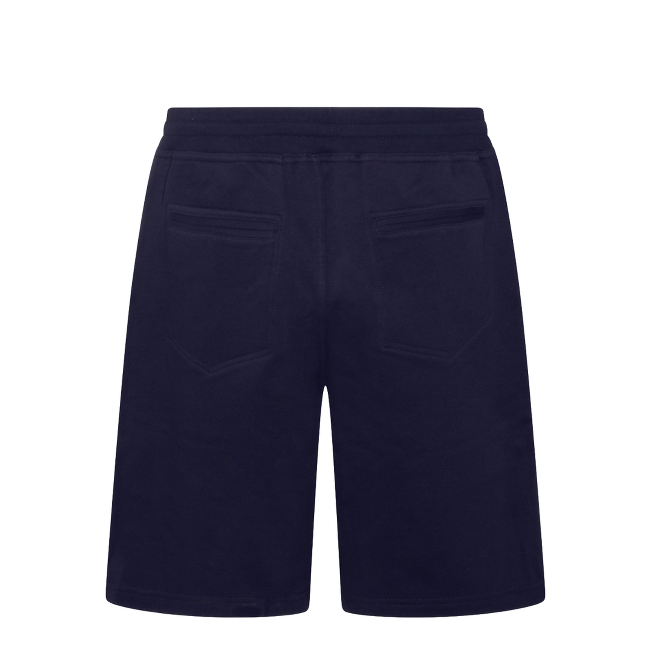 Techno Cotton Fleece Bermuda Shorts Navy Blue