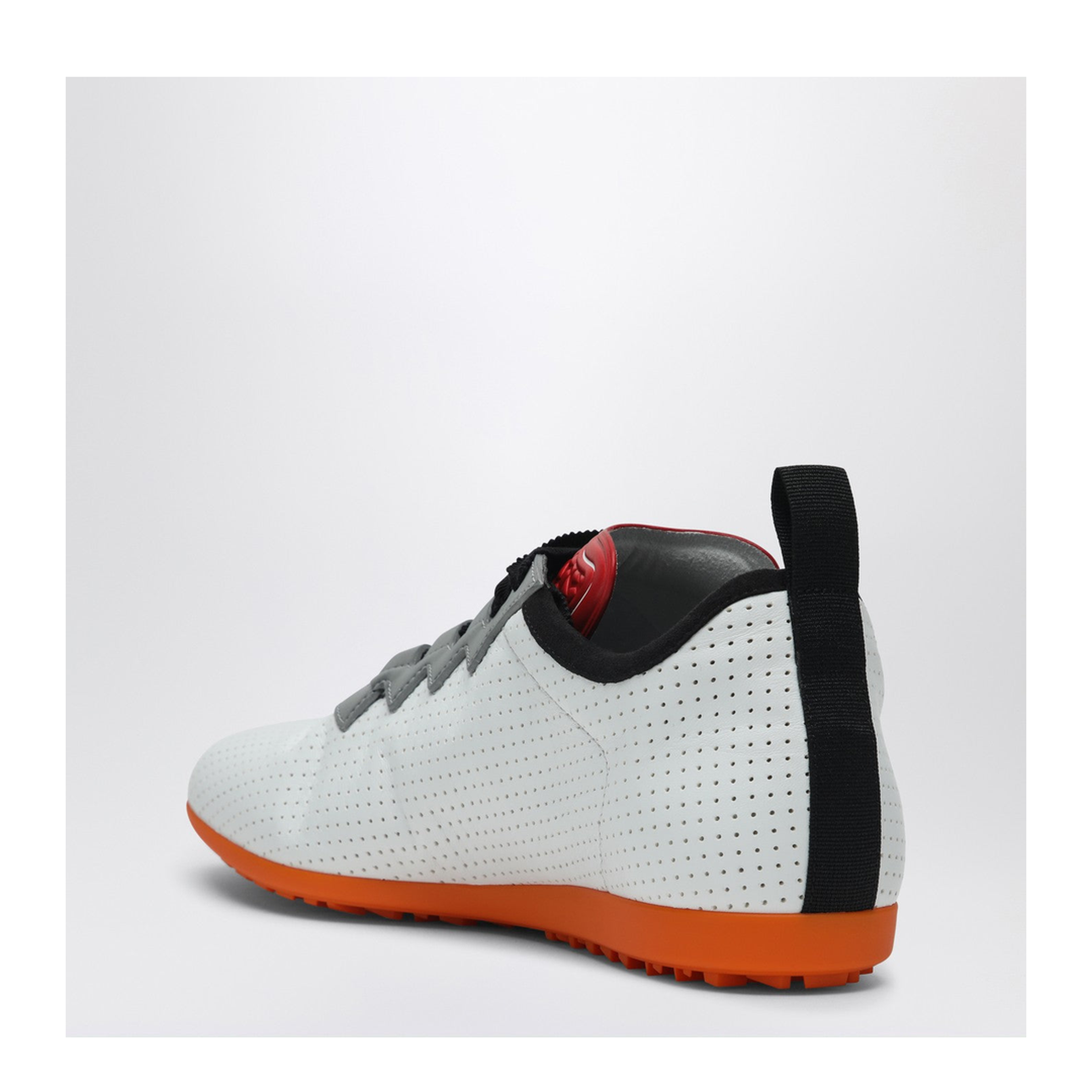 White Perforated Nappa Leather Chromathon Sneaker