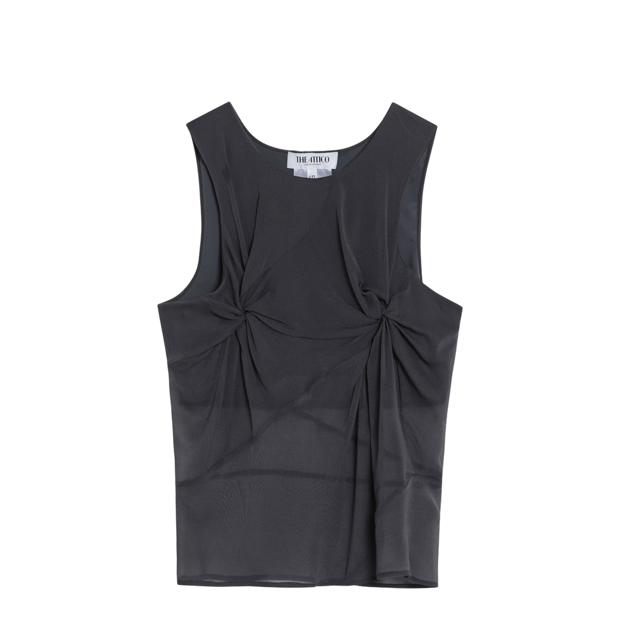 MAYFEYR - The Attico - Gray Silk Tank Top - 250WCI00014SSS017A084