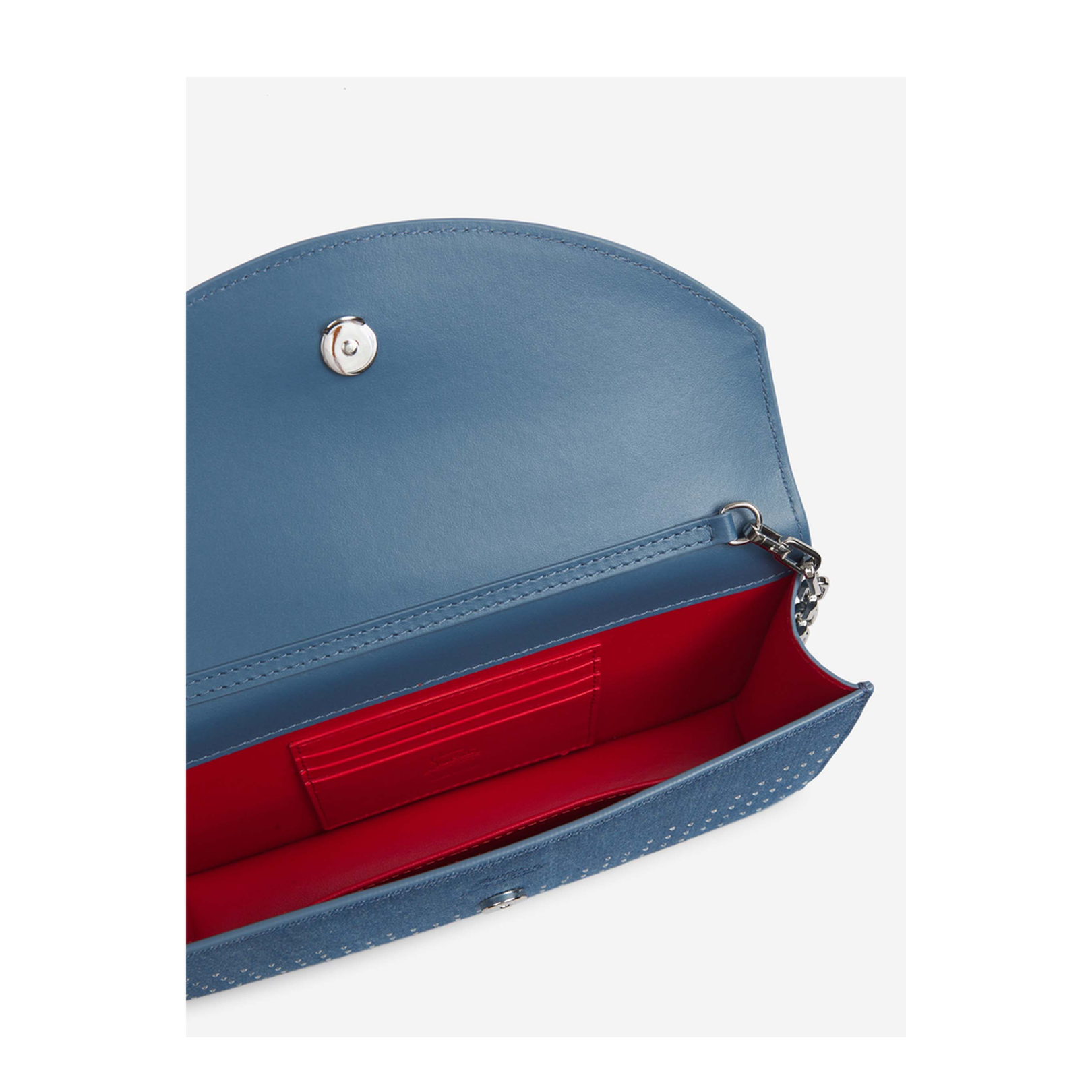 Denim Rhinestone Clutch