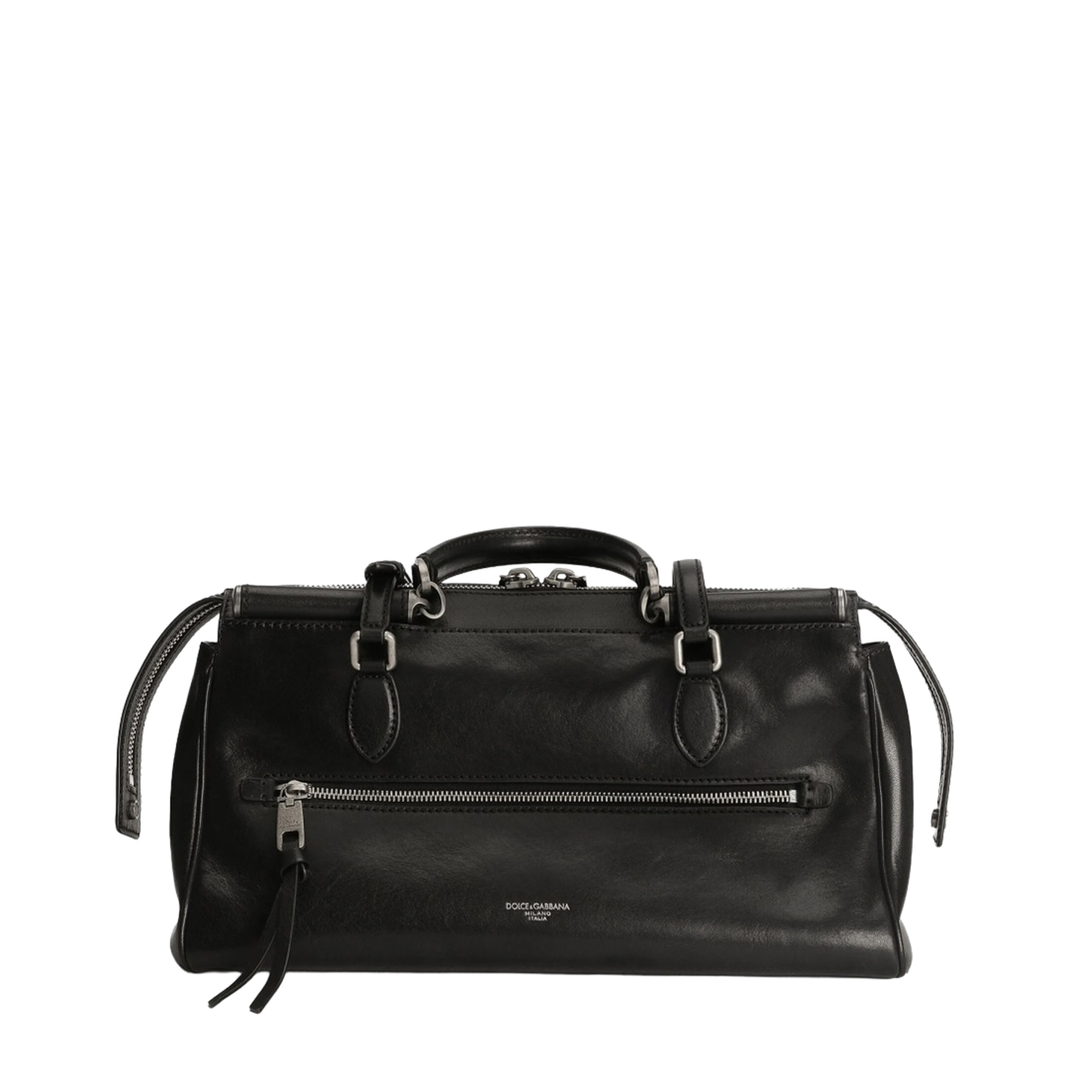 Vittoria Medium Calfskin Top Handle Bag - Black