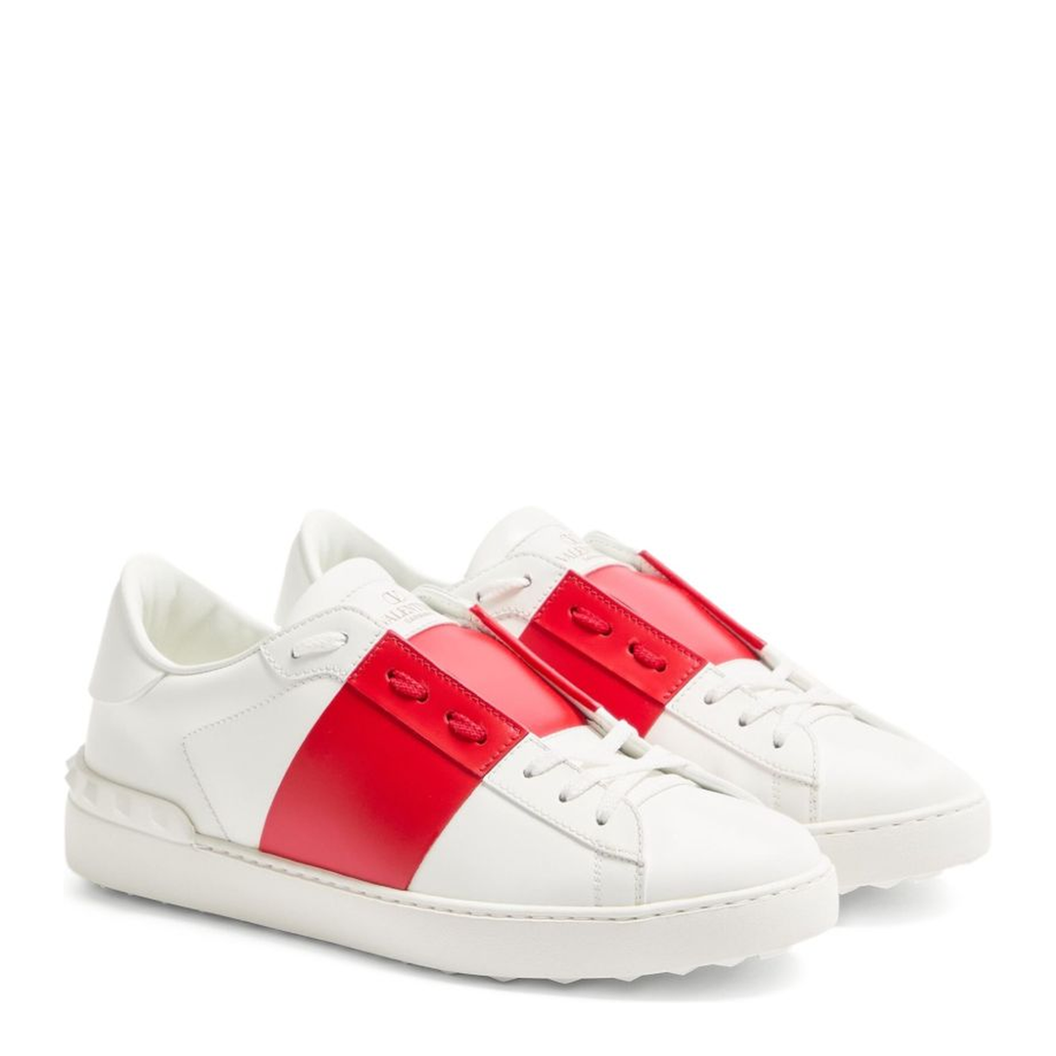 Open Leather Sneakers