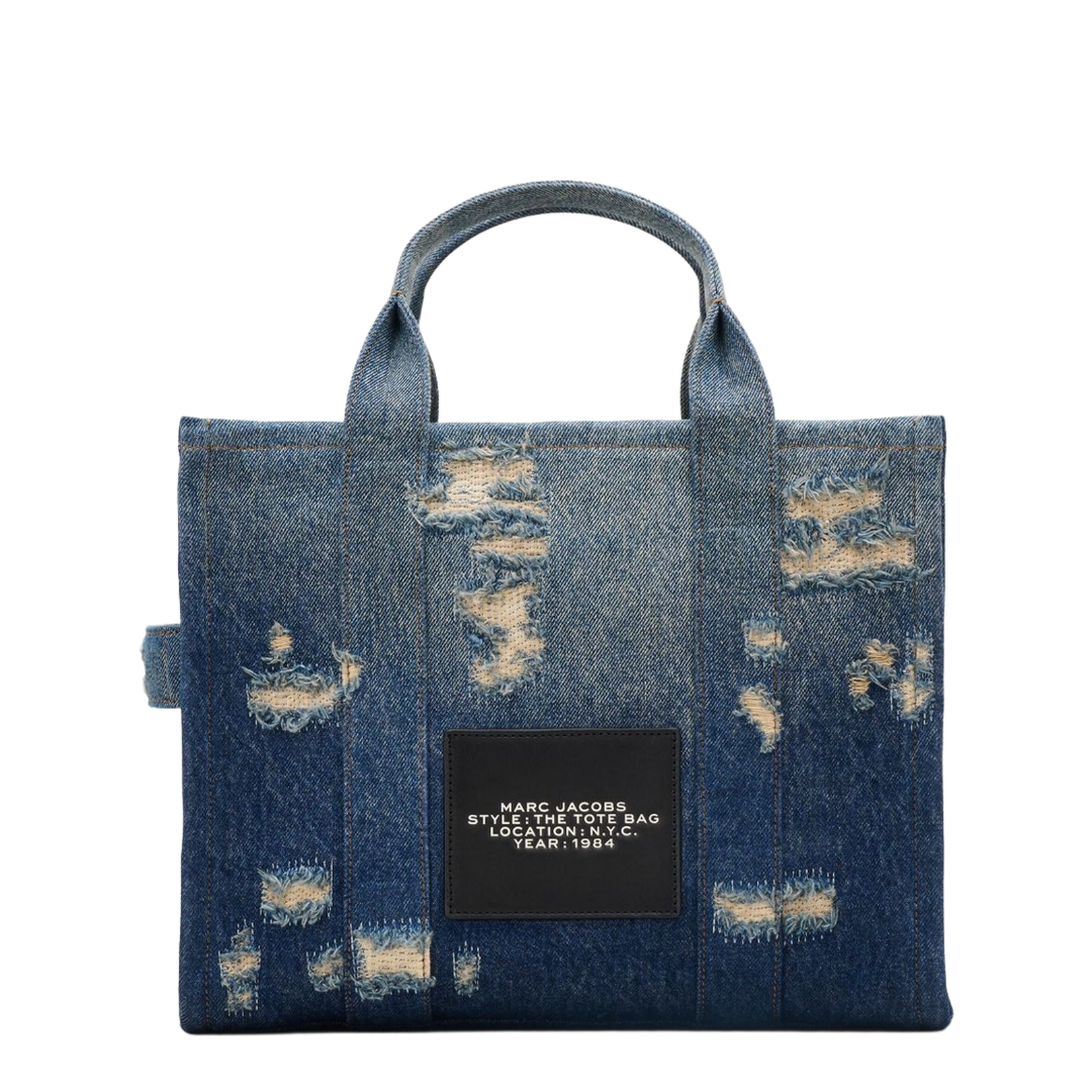 Rip And Repair Denim Medium Tote Bag