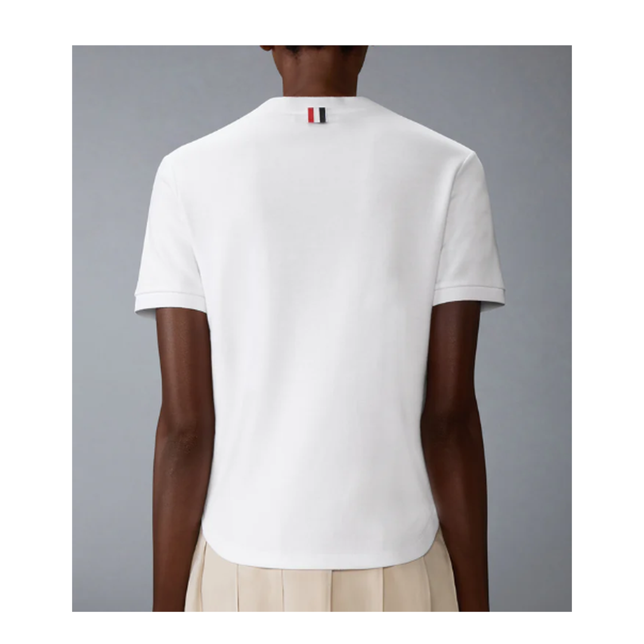 MAYFEYR - Thom Browne - Short Sleeve Tee In Cotton Milano - FJS223AJ0055100