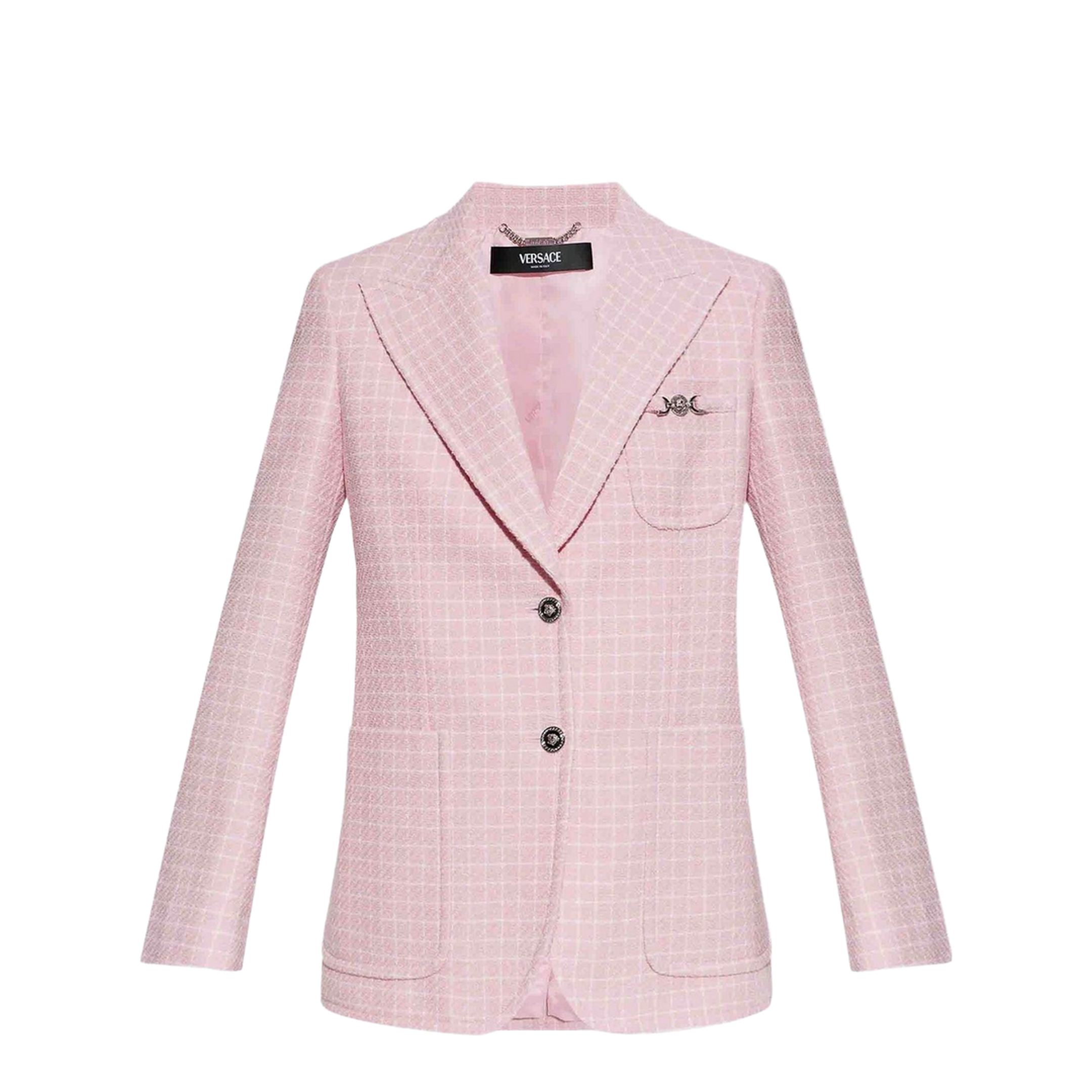 Checked Pattern Blazer Pink