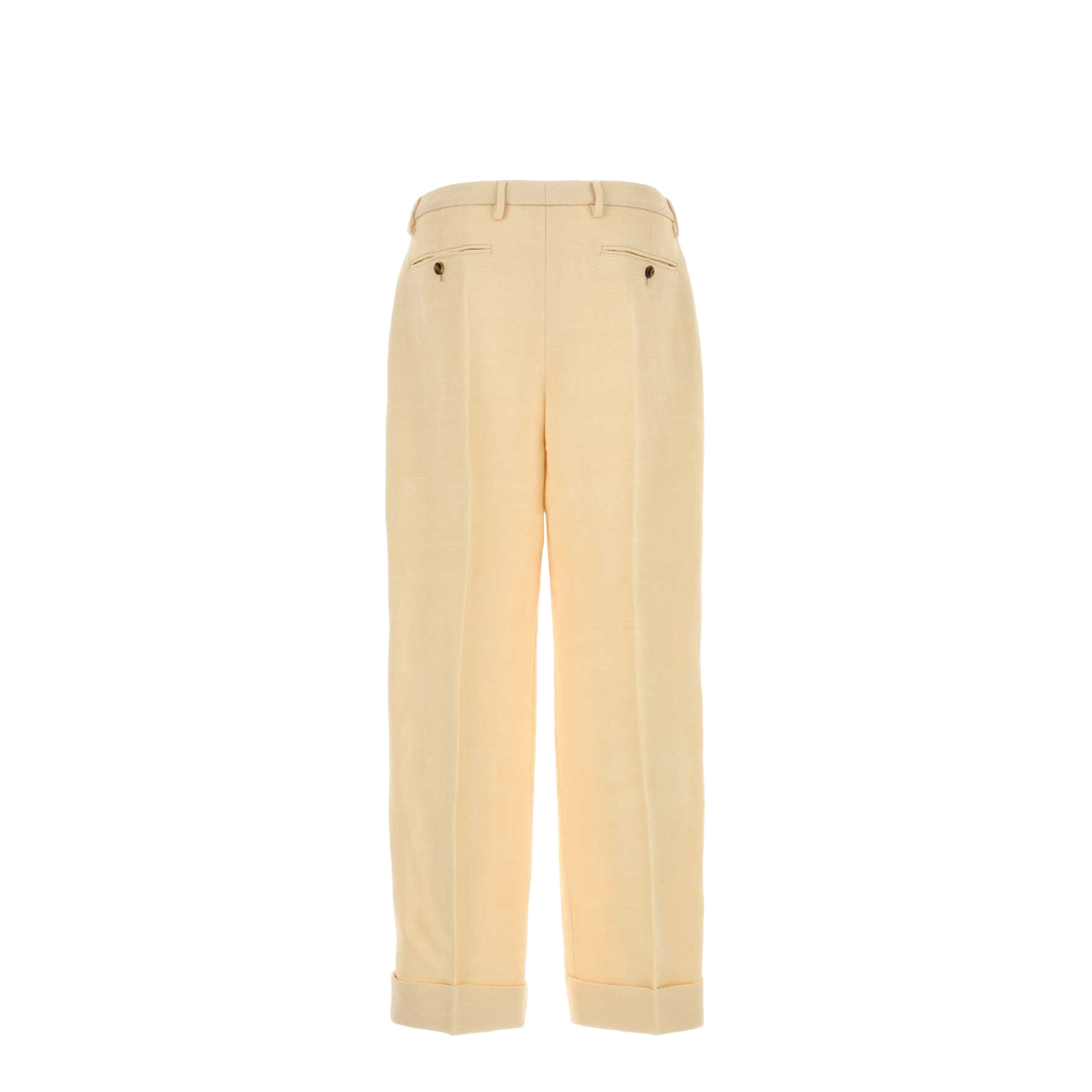 Cream Jute Blend Pant