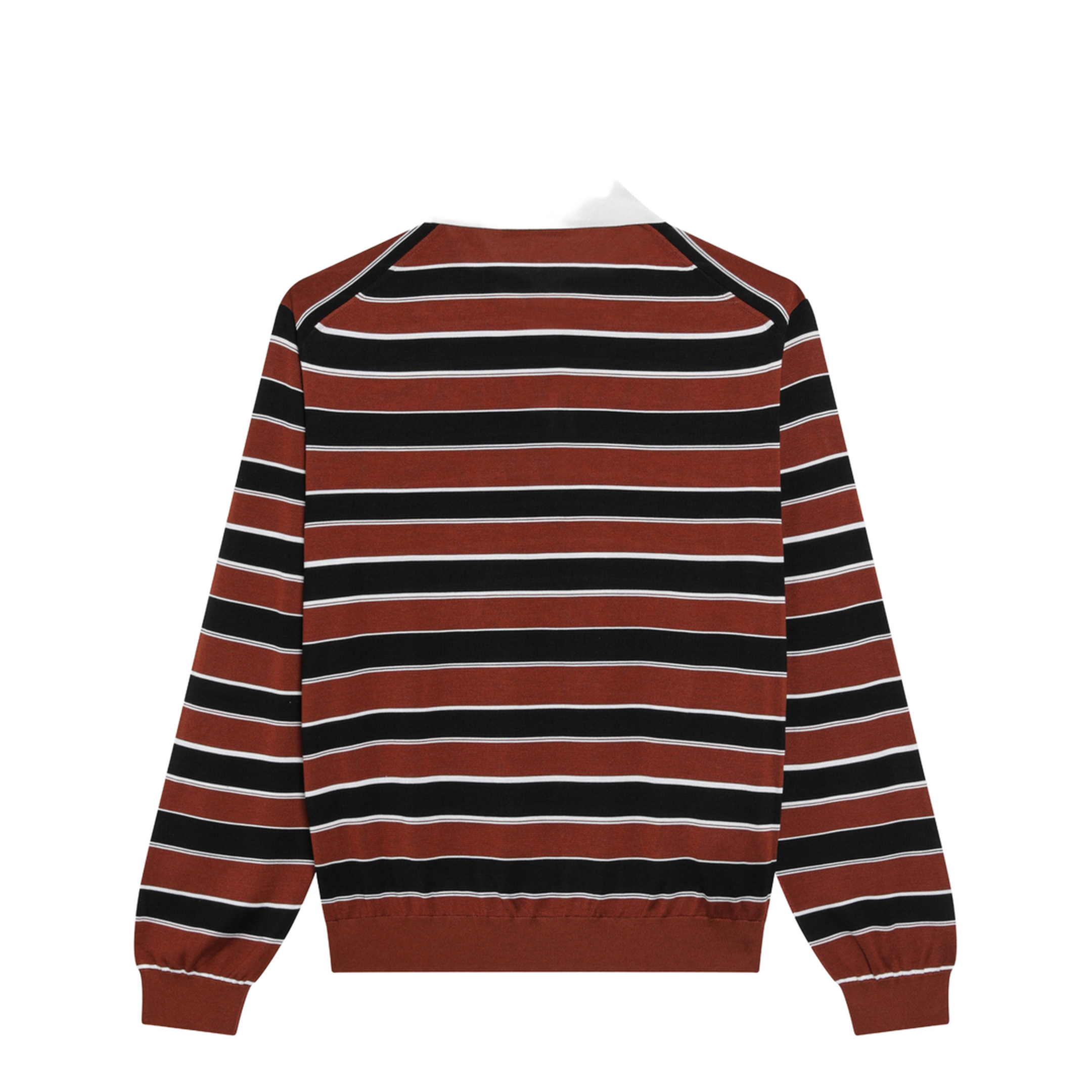 MAYFEYR - Prada - Rust/Black Striped Silk Polo - P24D3SOOO193SF0Y53