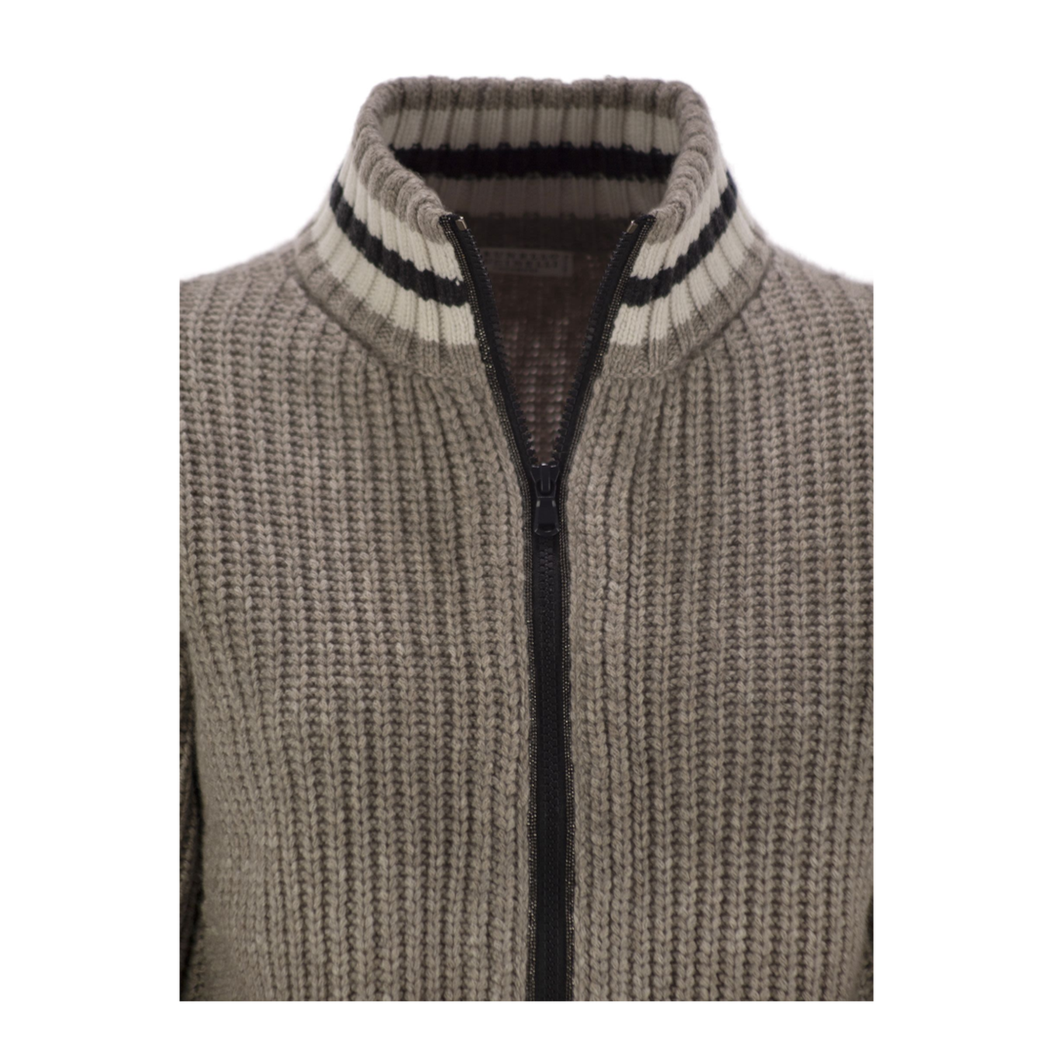 Cashmere Cardigan with Shiny Trims