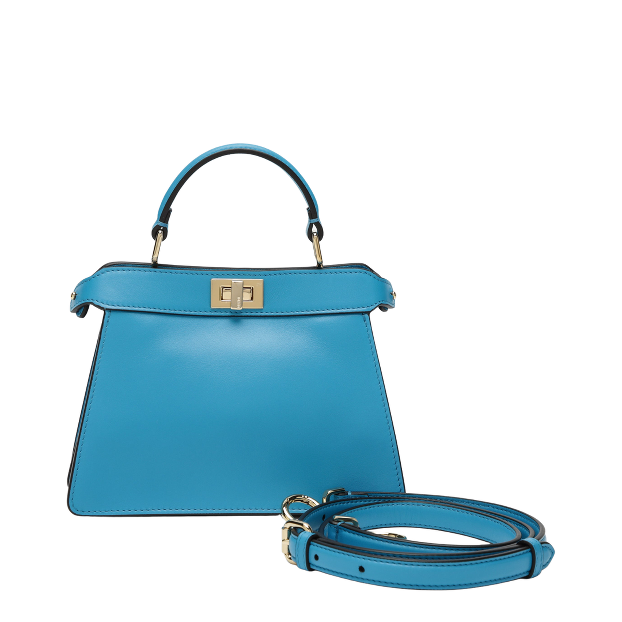 Peekaboo ISeeU Petite Bag in Light Aquamarina Leather