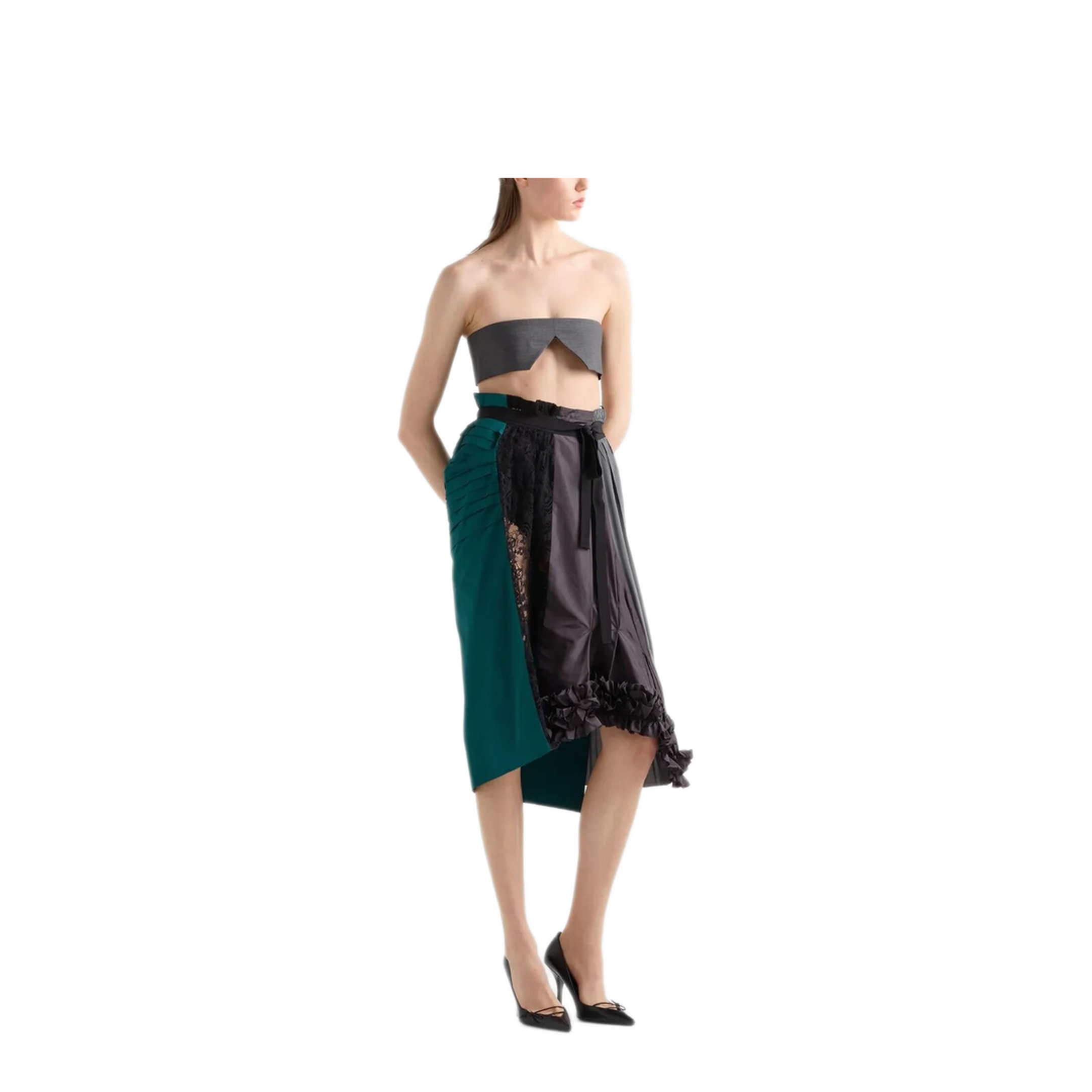 MAYFEYR - Prada - Technical Taffeta Patchwork Skirt - P147IGSOOO19QWF063H