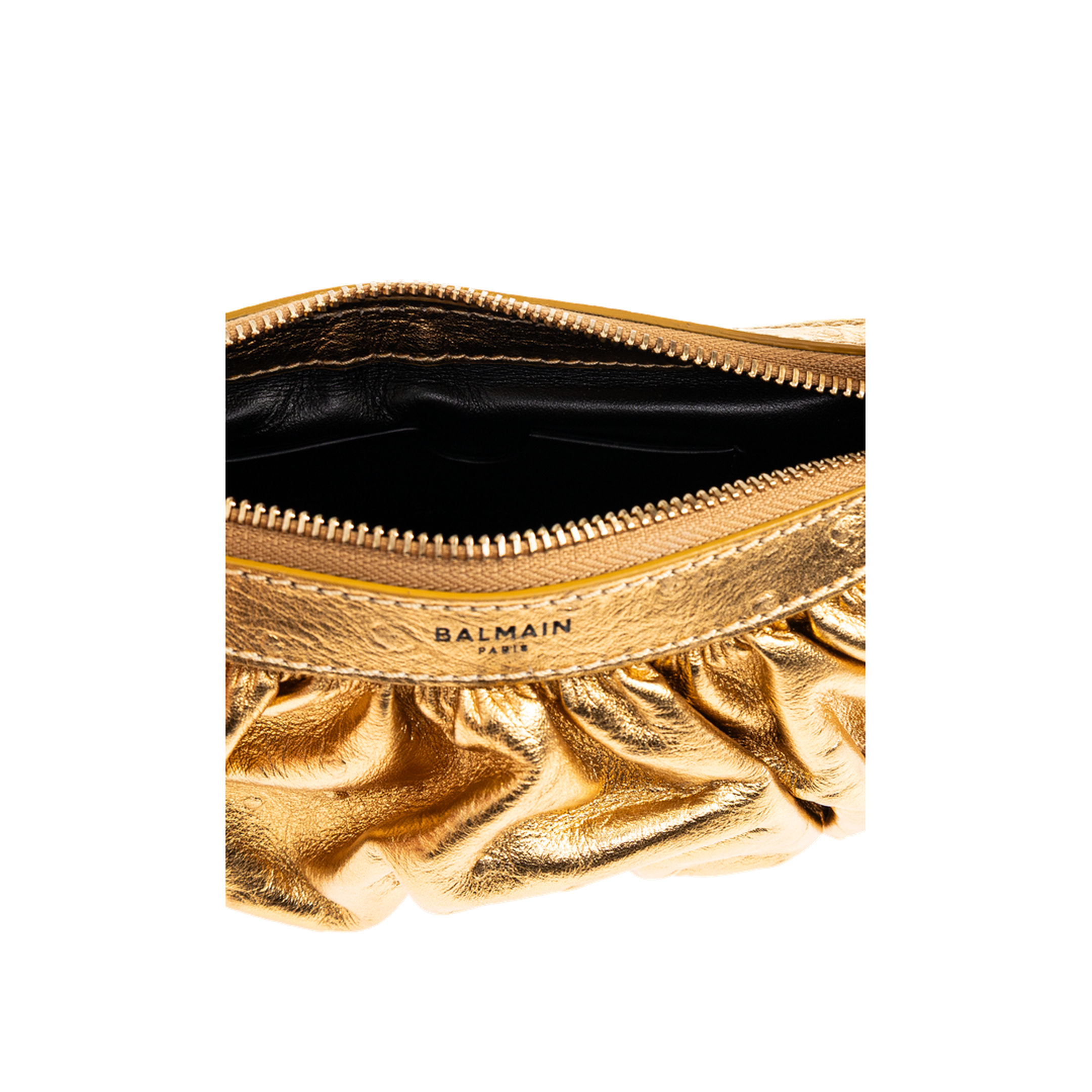 Ébène Mini Lamé Leather Handbag - Gold